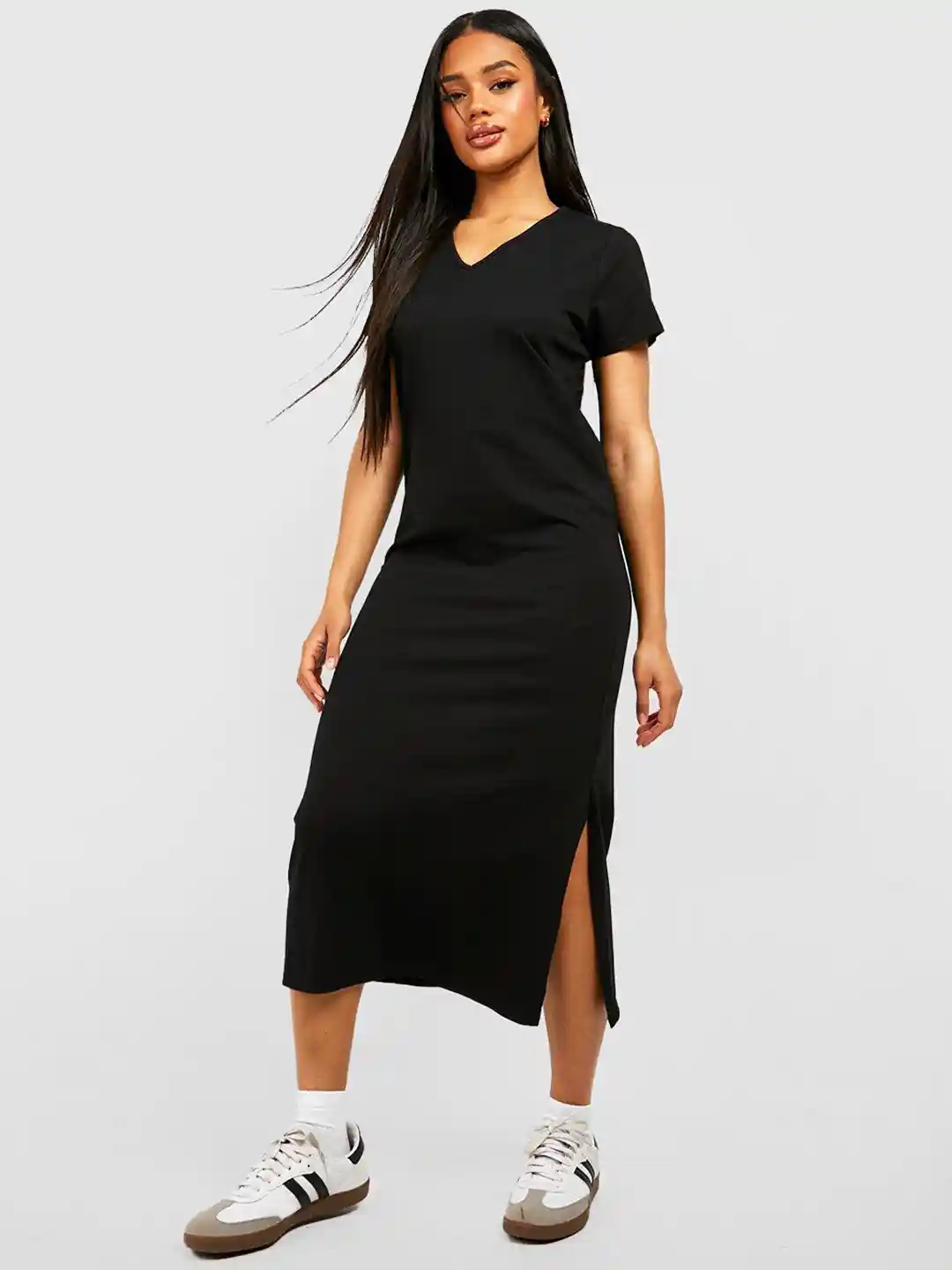 Size Clothing Boohoo Usa Website Boohoo T-shirt Midi Cotton Dress