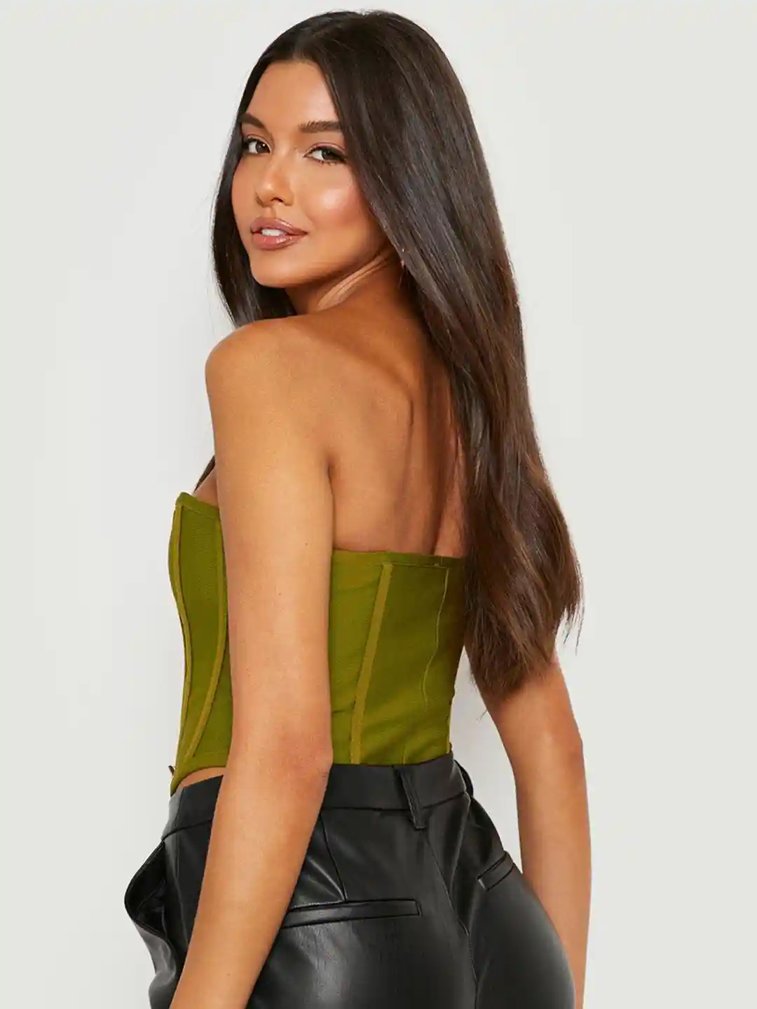 Buy Boohoo Corset Style Crop Top Tops for Women 24550394 Myntra