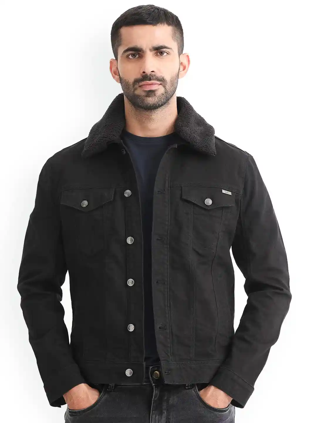 Buy RARE RABBIT Men Rubik Tailored Fit Denim Jacket Jackets for