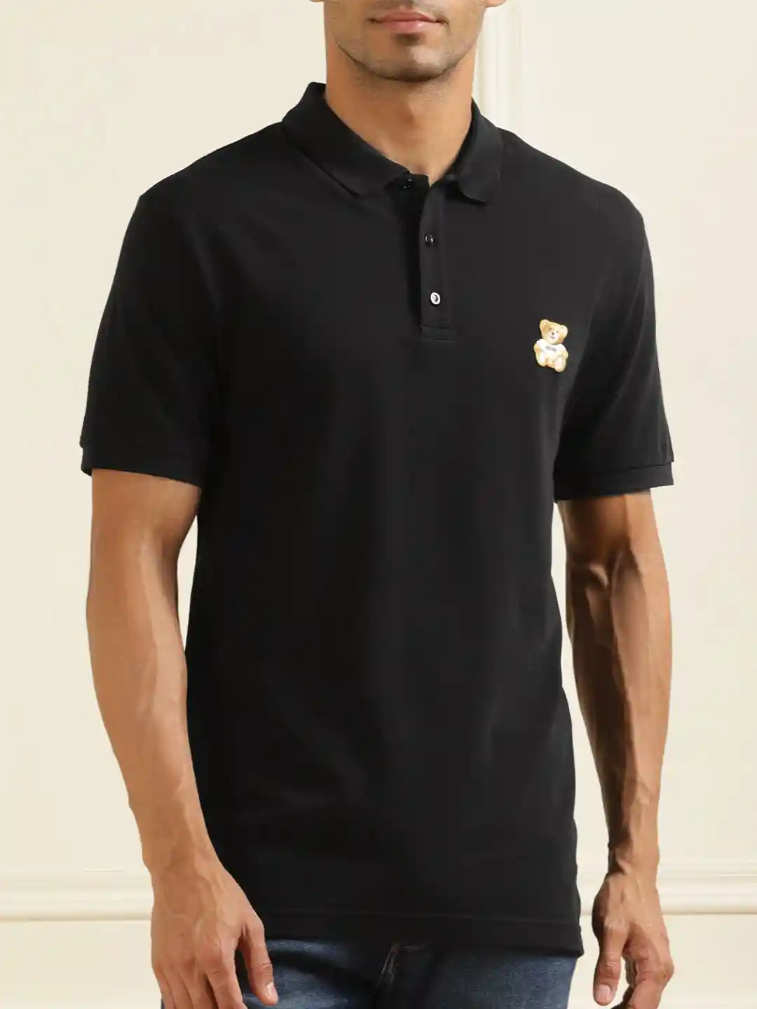 Buy MOSCHINO COUTURE Pure Cotton Polo Collar T-shirt Tshirts for