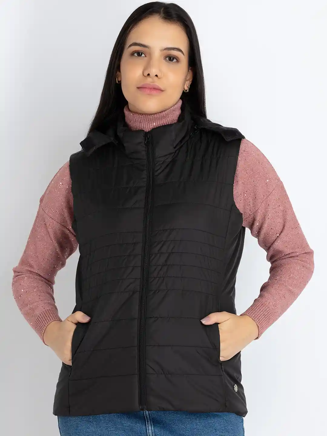 Buy Status Quo Sleeveless Hooded Quilted Jacket Jackets for