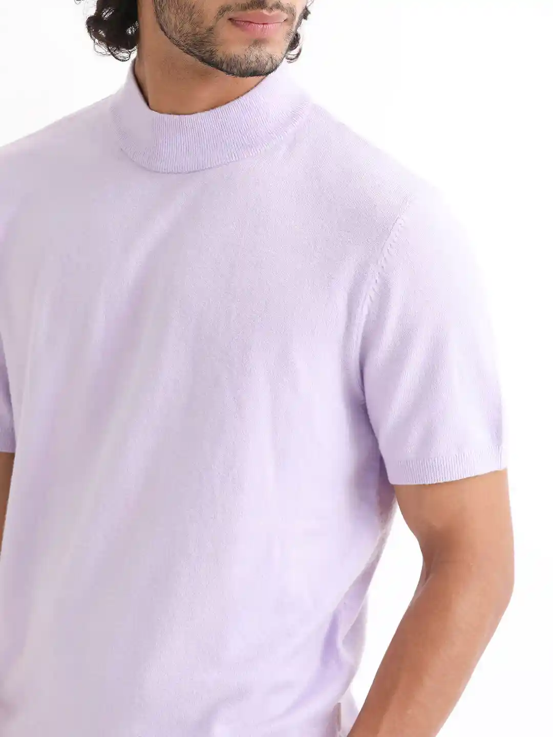 Buy RARE RABBIT Men Alfet High Neck Slim Fit T-Shirt Tshirts for