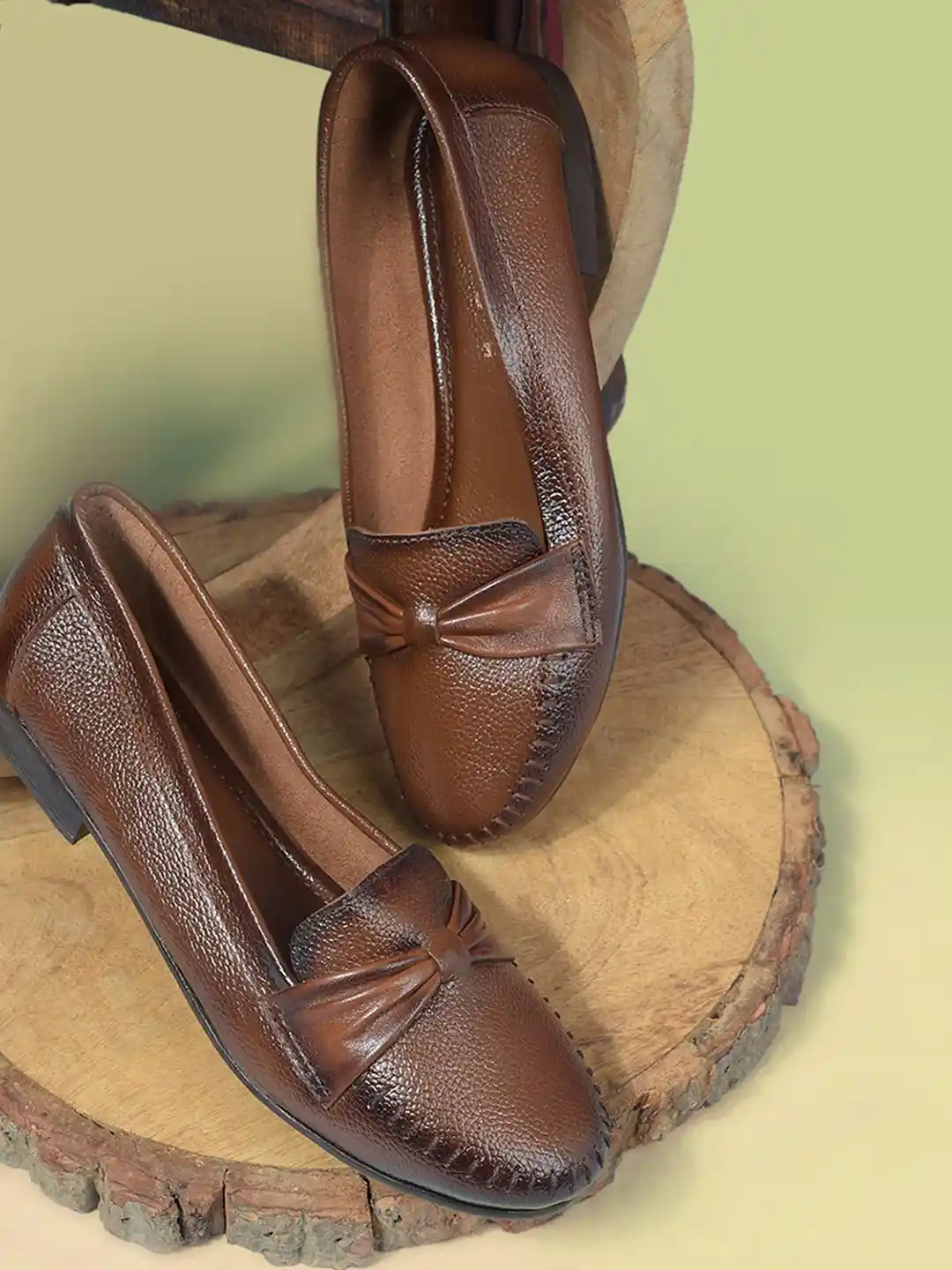 Scentra Tan Loafer Shoes Womens SCENTRA Liana Tan Heeled Cushioned