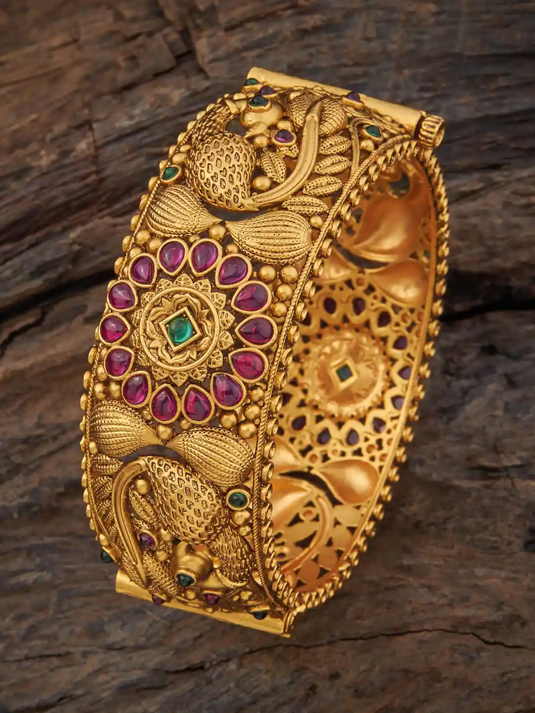 Buy Kushal's Fashion Jewellery Gold-Plated Ethnic Antique