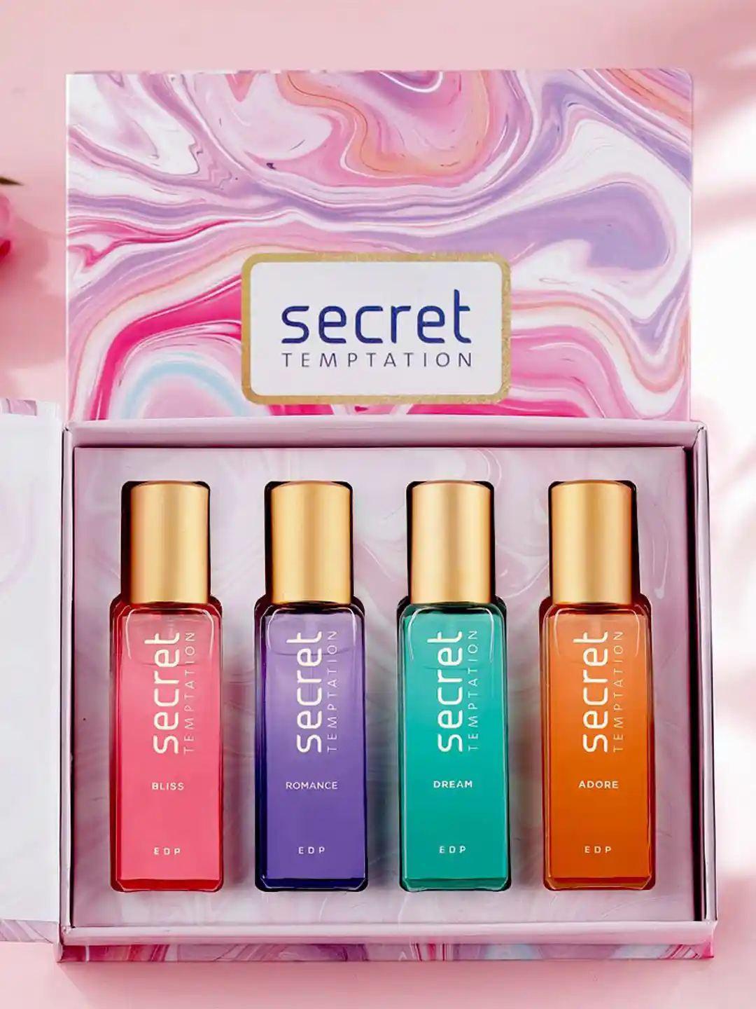 Secret Temptation Women Set of Eau De Parfum 20 ml Each Bliss, Romance,  Dream, Adore