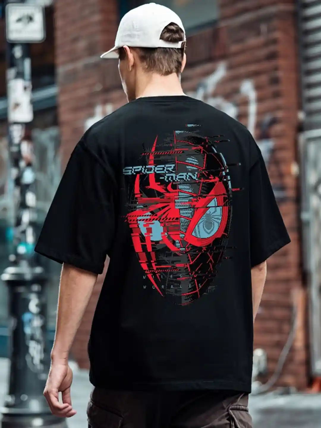 Bewakoof Official Marvel Merchandise Across The Spiderverse Printed  Oversized T-shirt