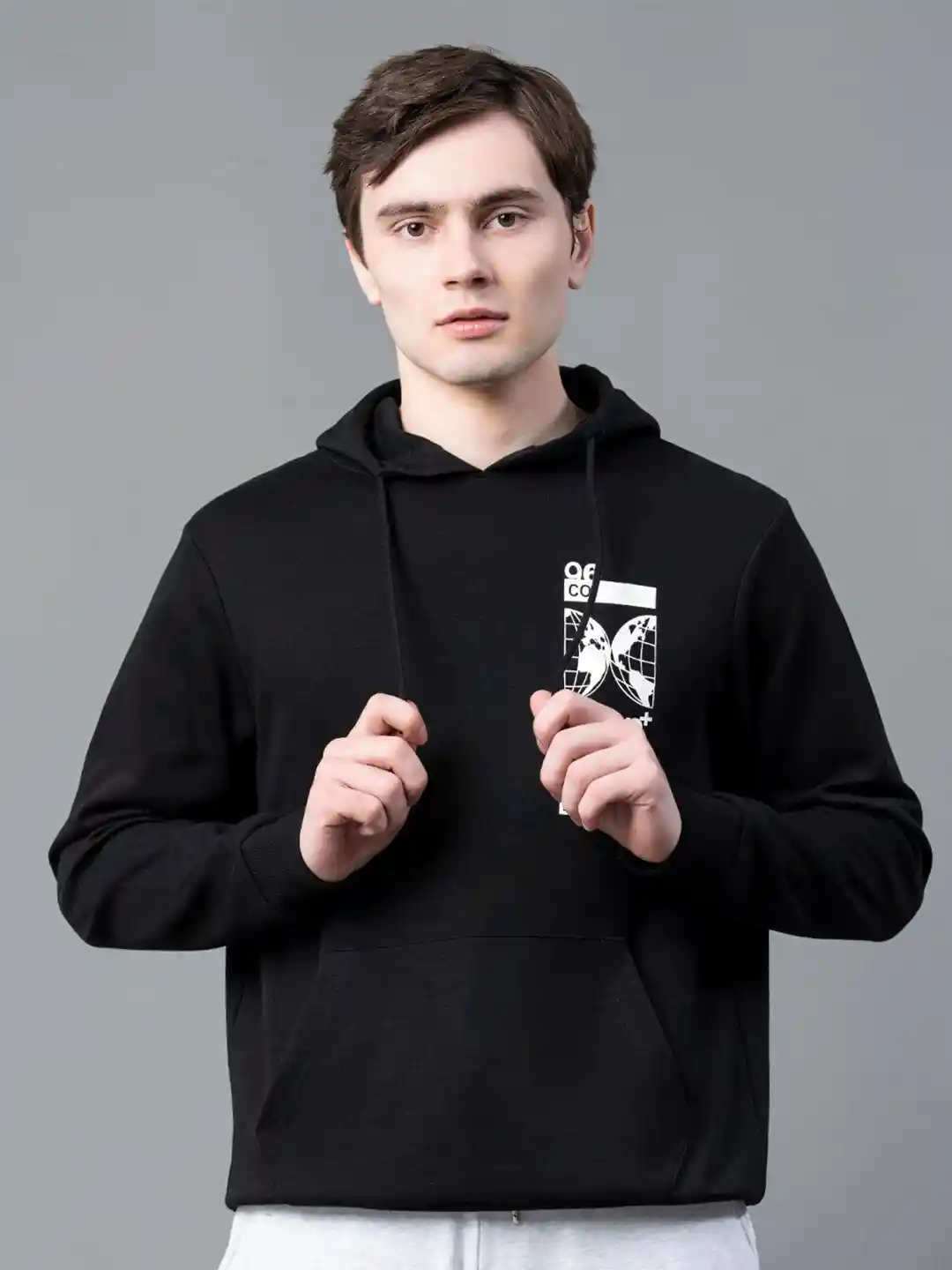 Buy Red Tape Graphic Printed Hooded Long Sleeves Pullover