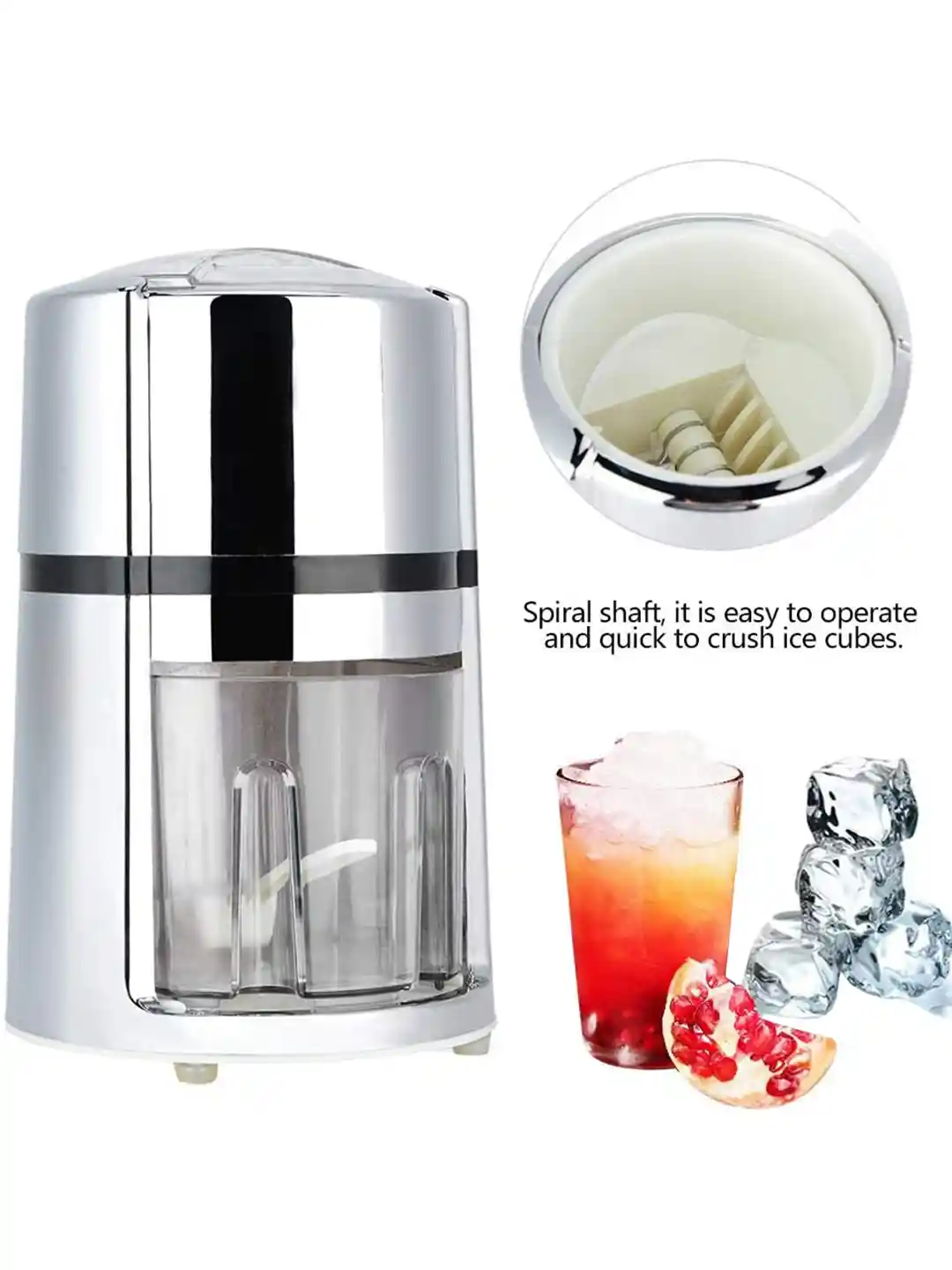 Buy FNS Stainless Steel Ice Crusher With Hand Crank - Ice Buckets