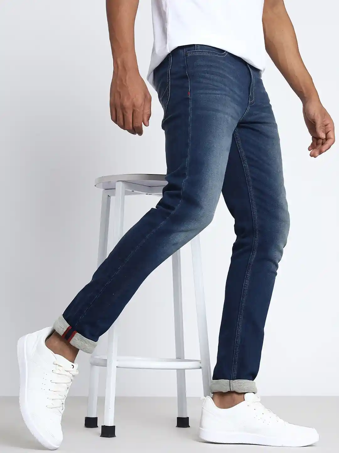 Buy Lee Bruce Skinny Fit Low Distress Light Fade Stretchable Jeans