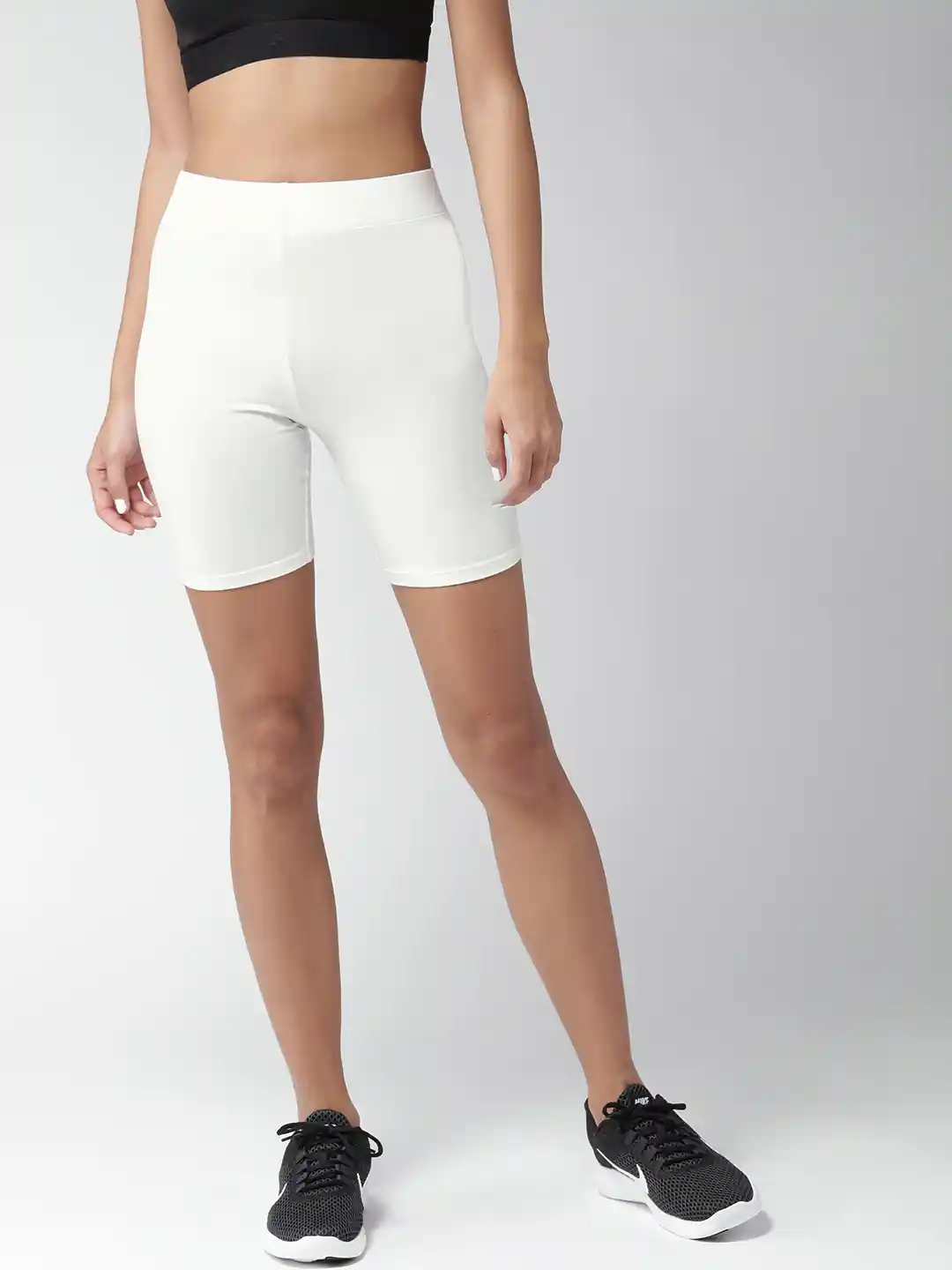 Buy FOREVER 21 Women White Solid Cycling Shorts Shorts for Women