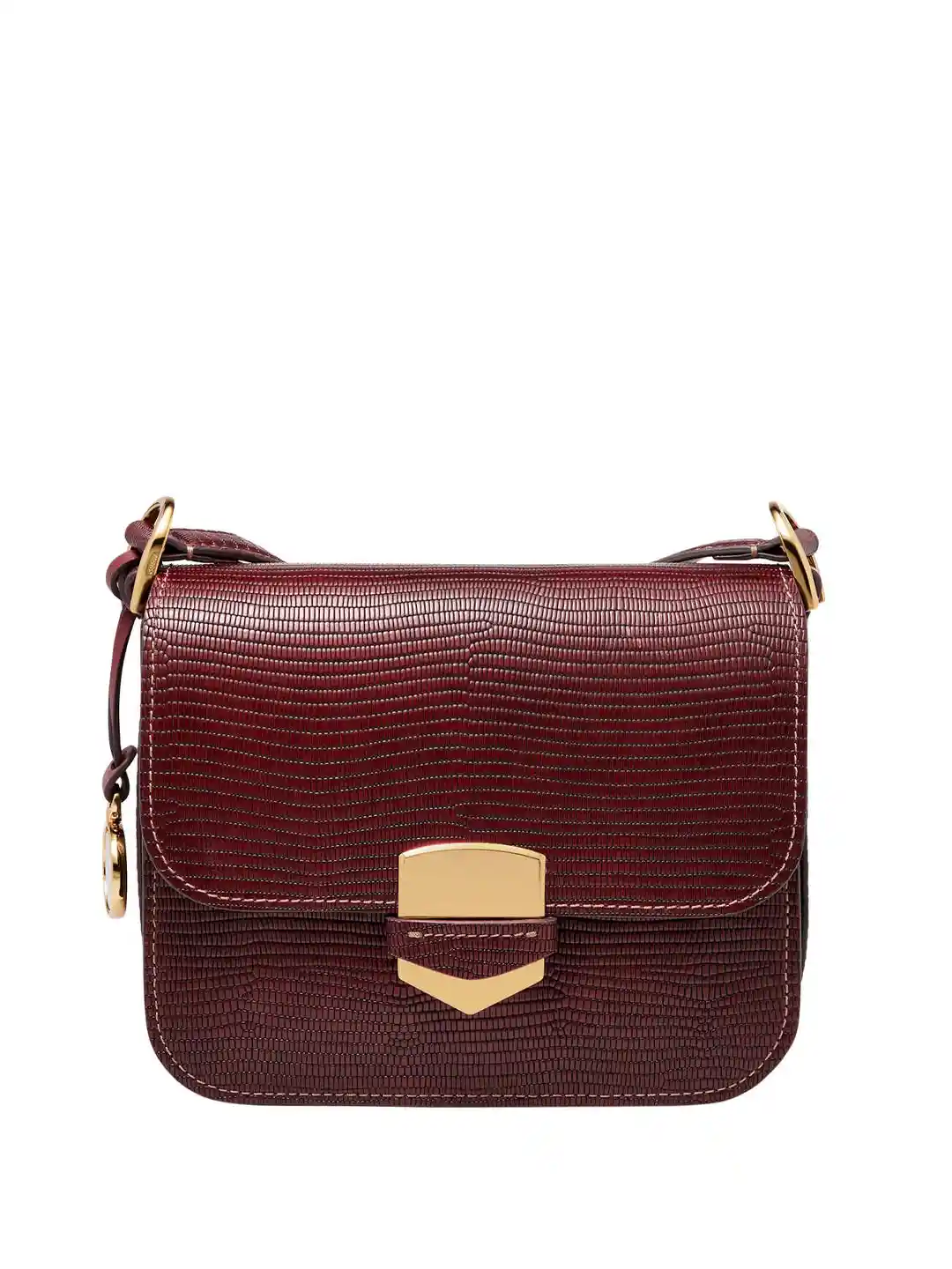 Buy Fossil Lennox Textured Leather Crossbody Structured Sling Bag