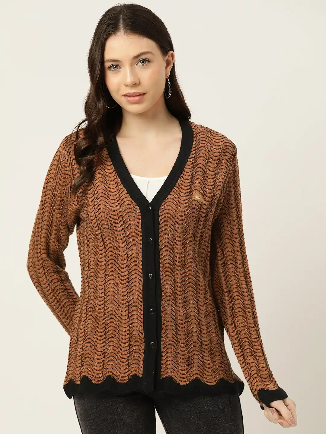 Buy Monte Carlo Women Self Design Woollen Cardigan Sweaters for