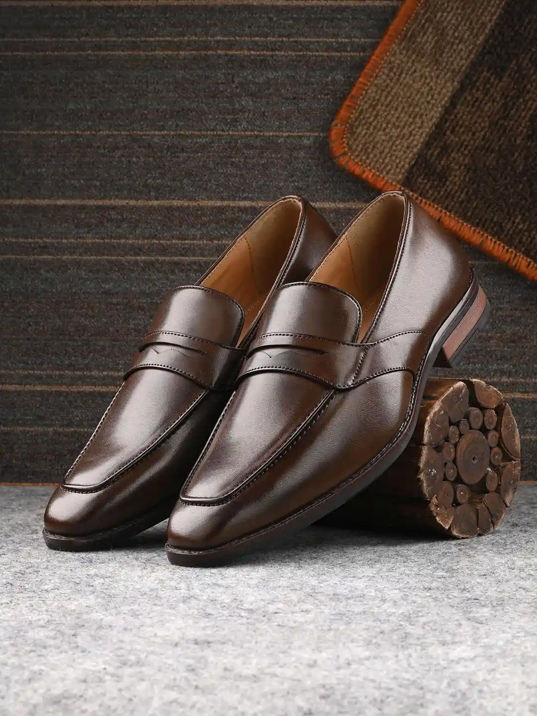 Buy House of Pataudi Men Formal Penny Loafers Formal Shoes for