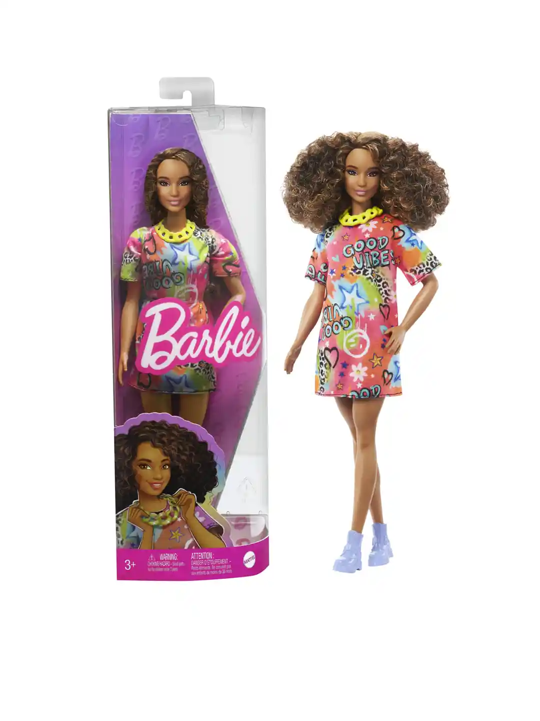 Buy Barbie Fashionistas Doll #210 with Brown Hair in Bun and - Main Image