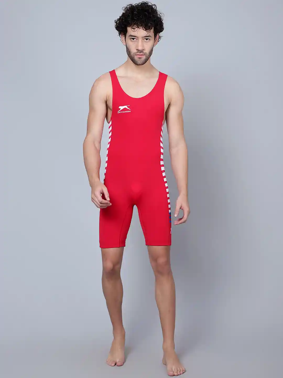 Wrestling Singlet Mens Unitard Swimsuit Shiv Naresh Striped