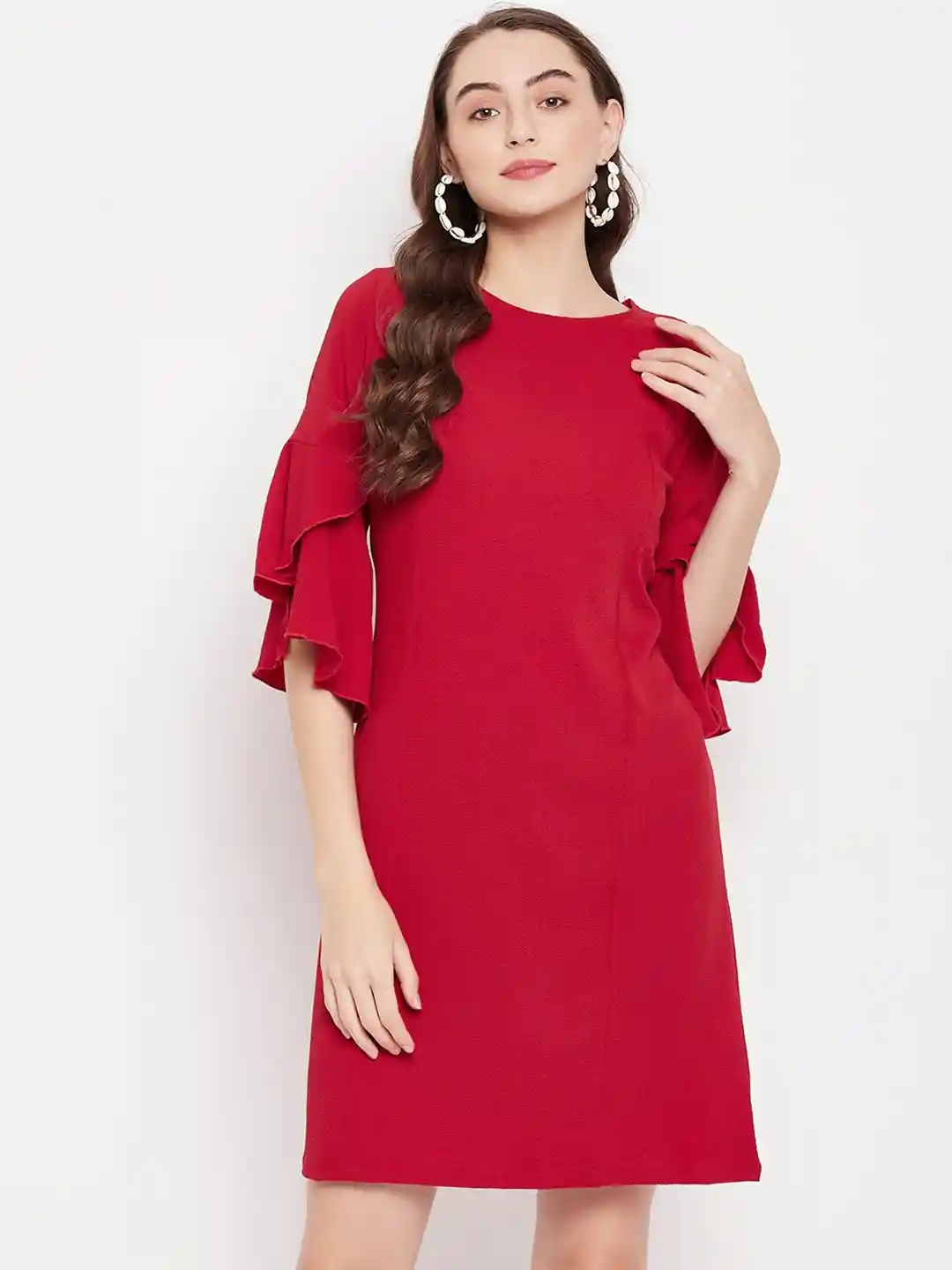 STYLE BLUSH Bell Sleeves A Line Dress