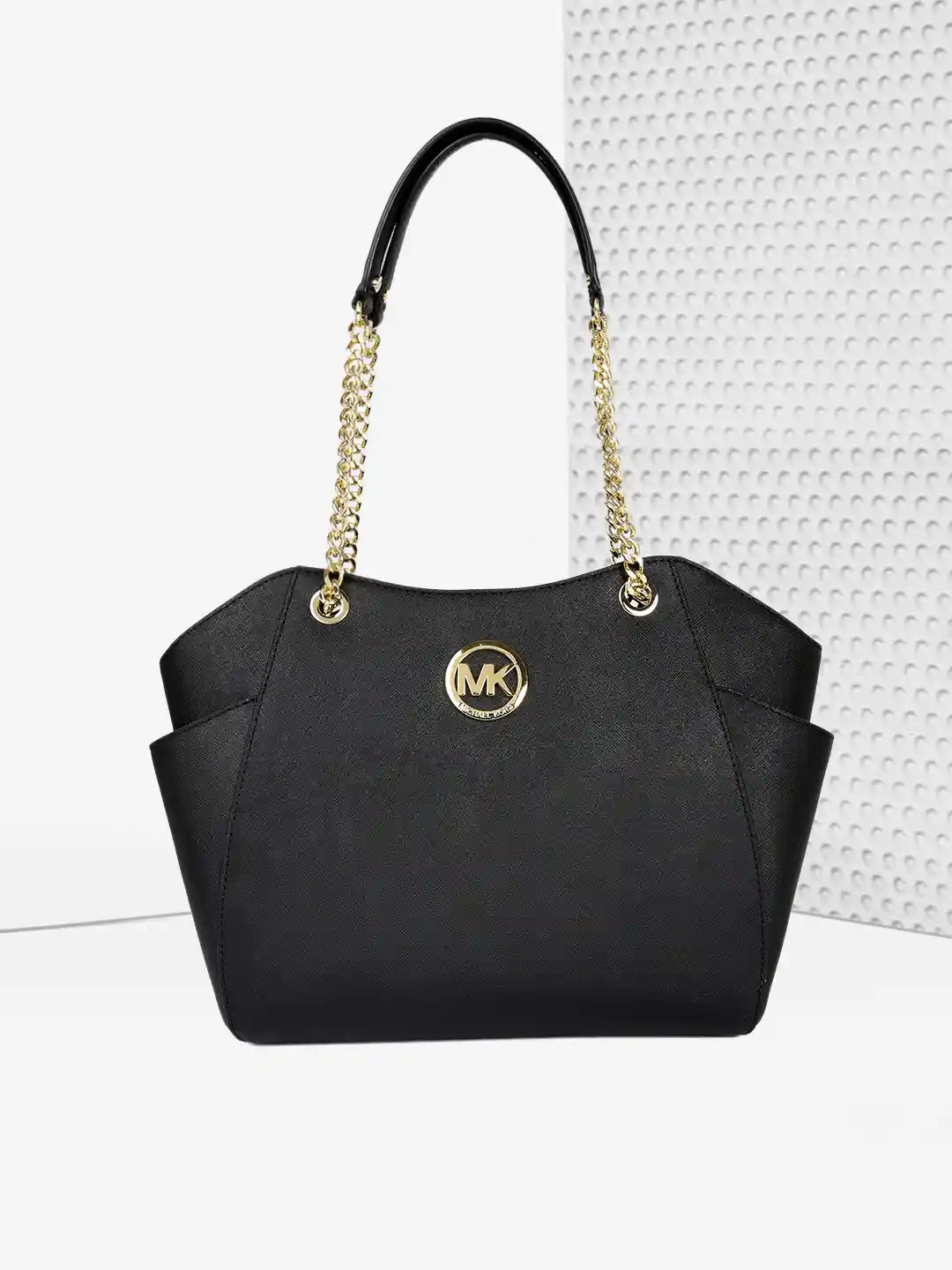 Buy Michael Kors Black JET SET TRAVEL Solid Leather Shoulder Bag