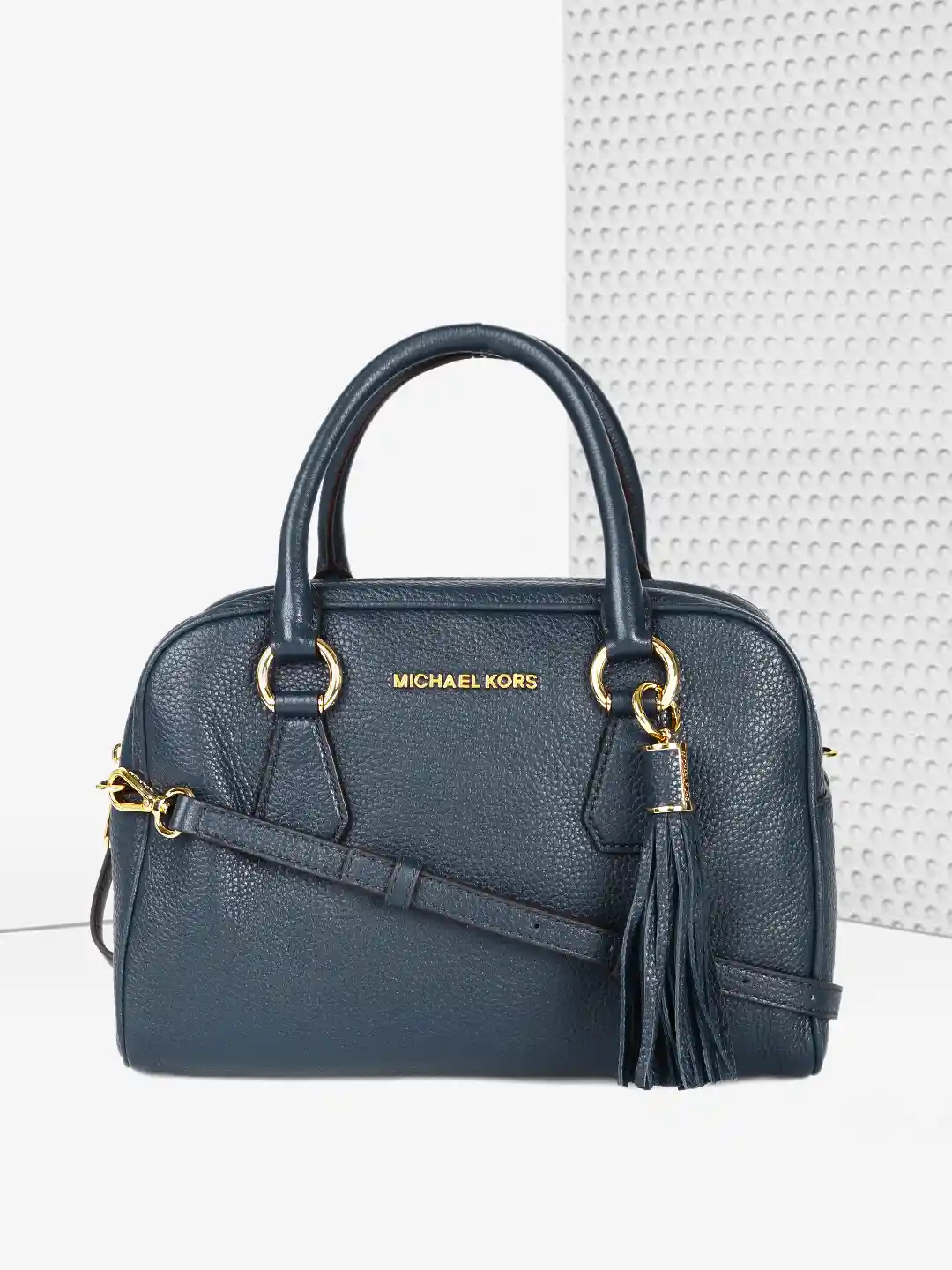 Buy Michael Kors Navy Blue Solid Handheld Bag Handbags for Women