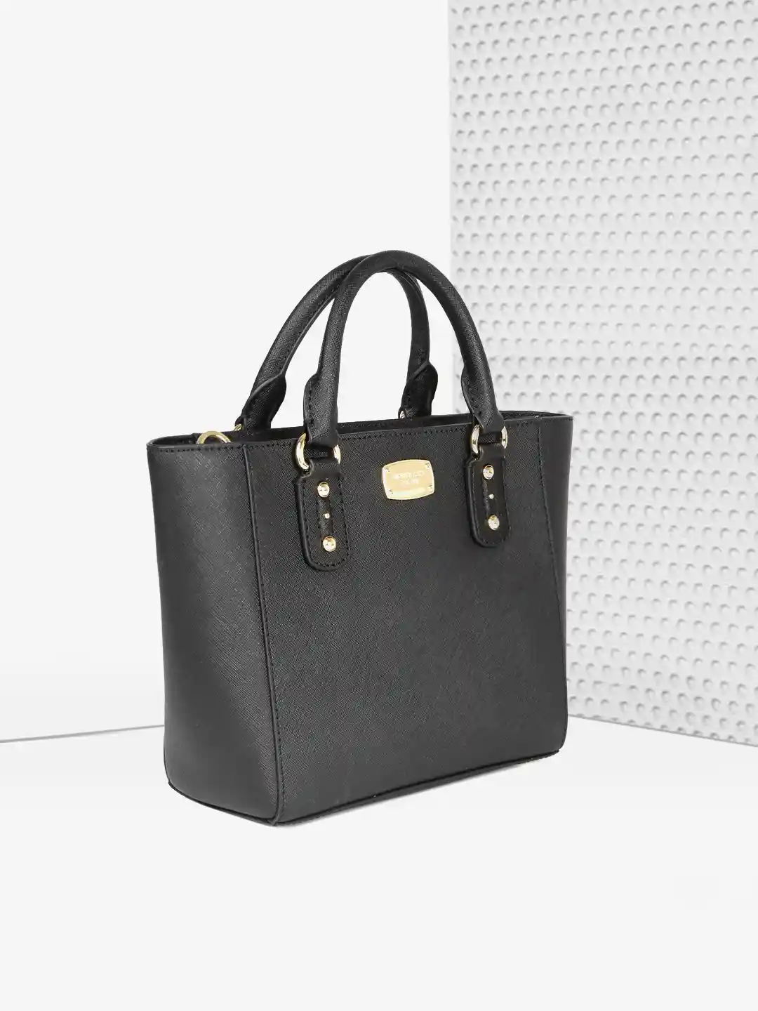 Buy Michael Kors Black Solid Handheld Bag Handbags for Women