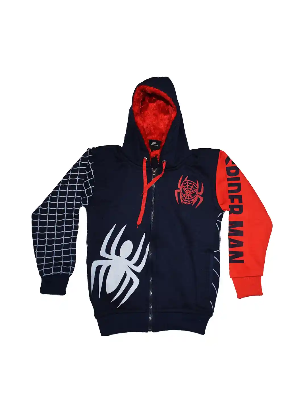 Buy BAESD Boys Spider Man Printed Hooded Front Open Jacket