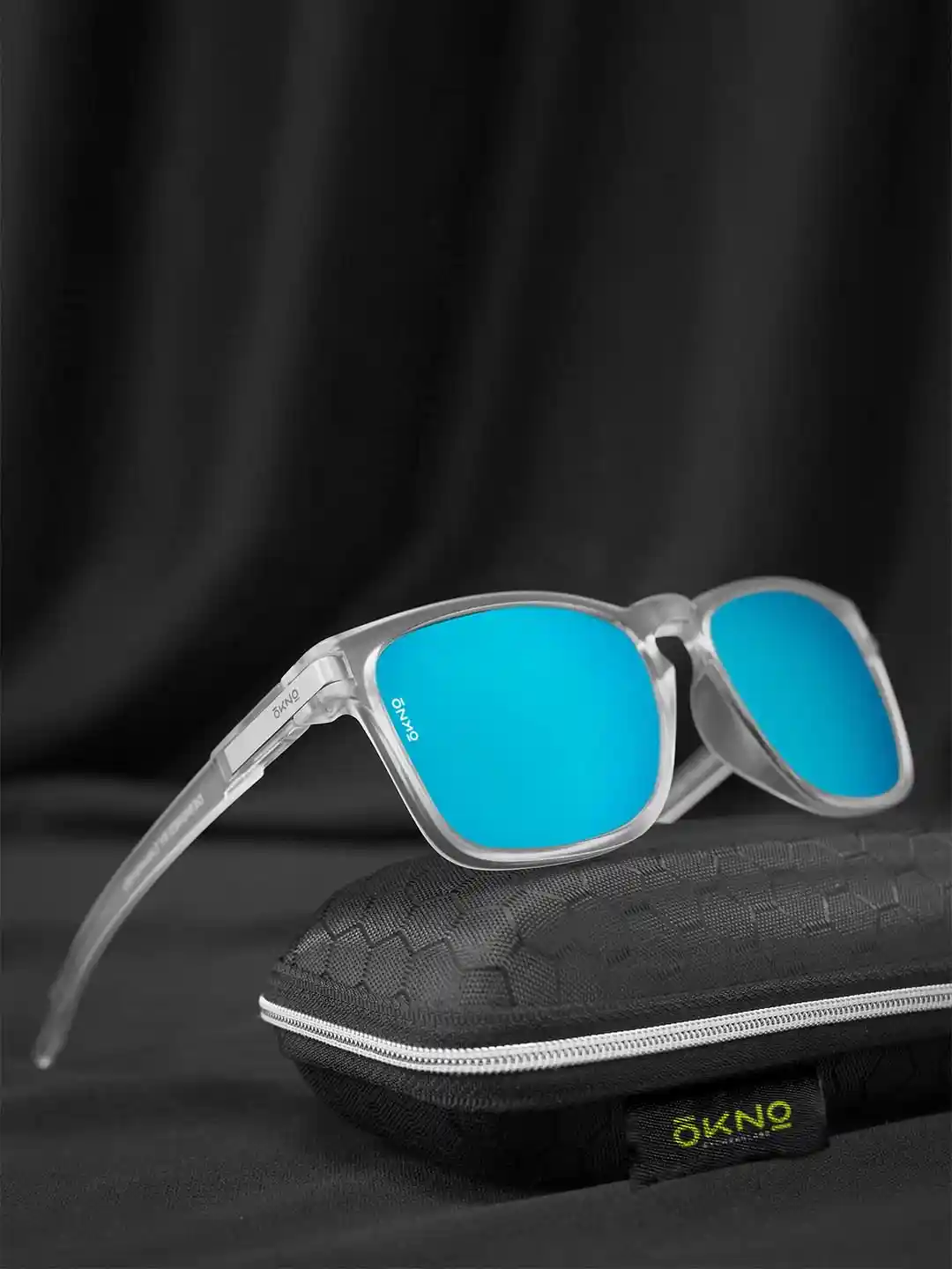 Buy OKNO Polarised and UV Protected Lens Unisex Blue Square