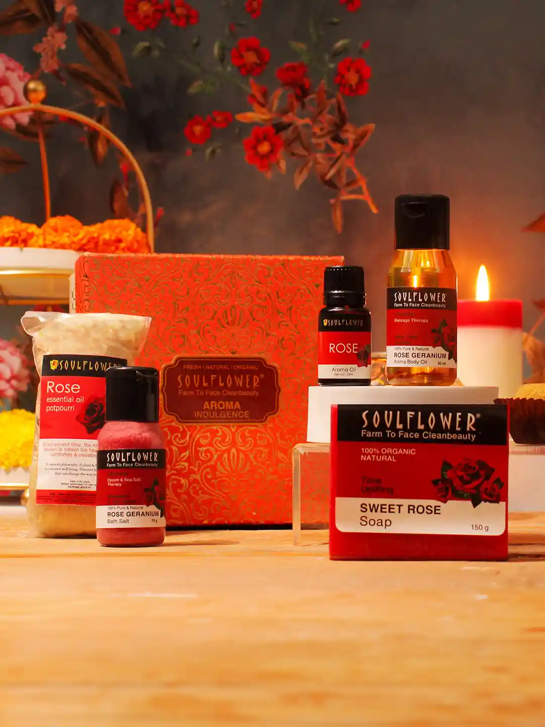 Buy Soulflower Rose Try Me Bath Body Skincare Beauty Gift Set