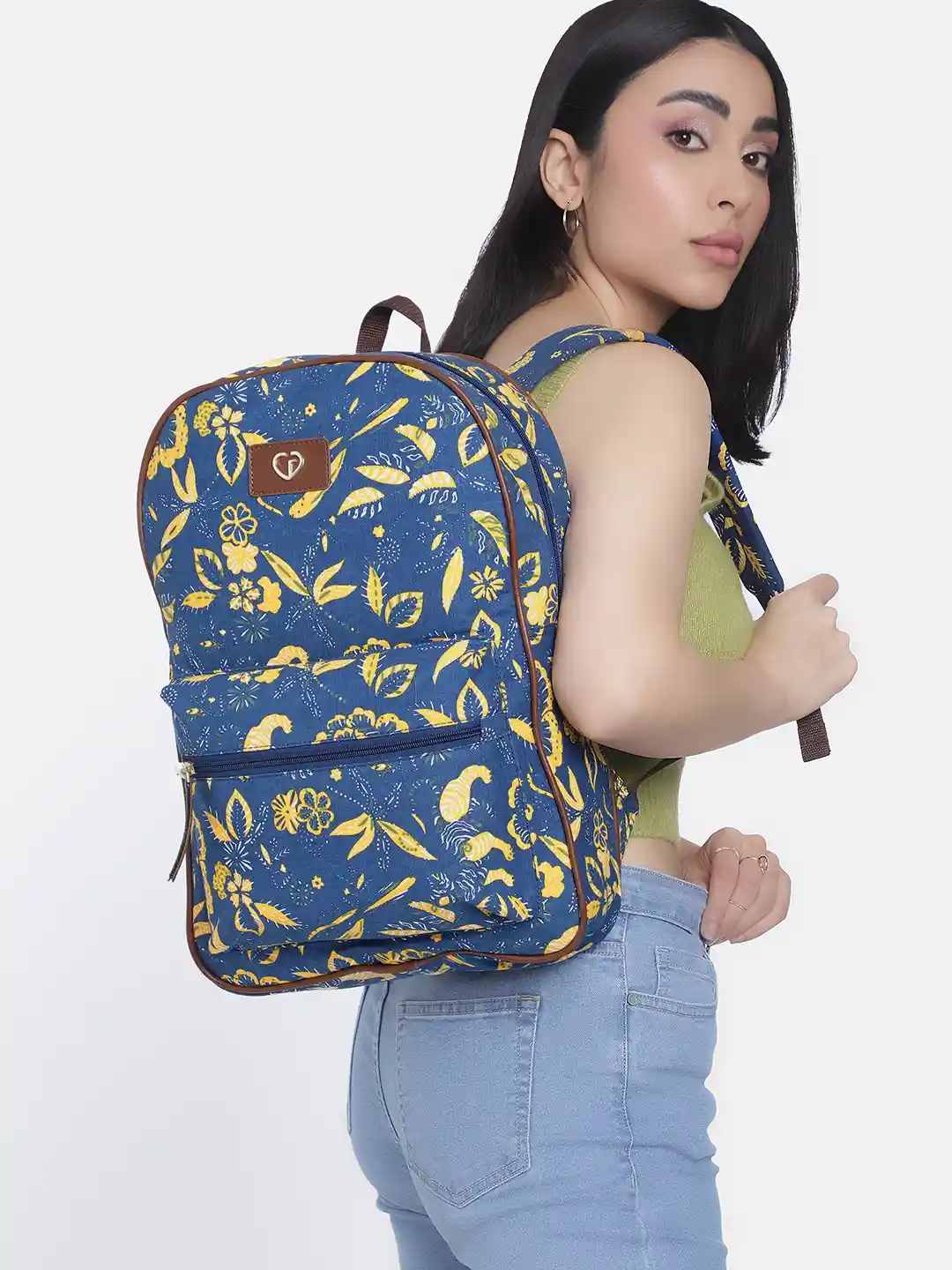 Buy Caprese Women Floral Print Large Laptop Backpack Backpacks