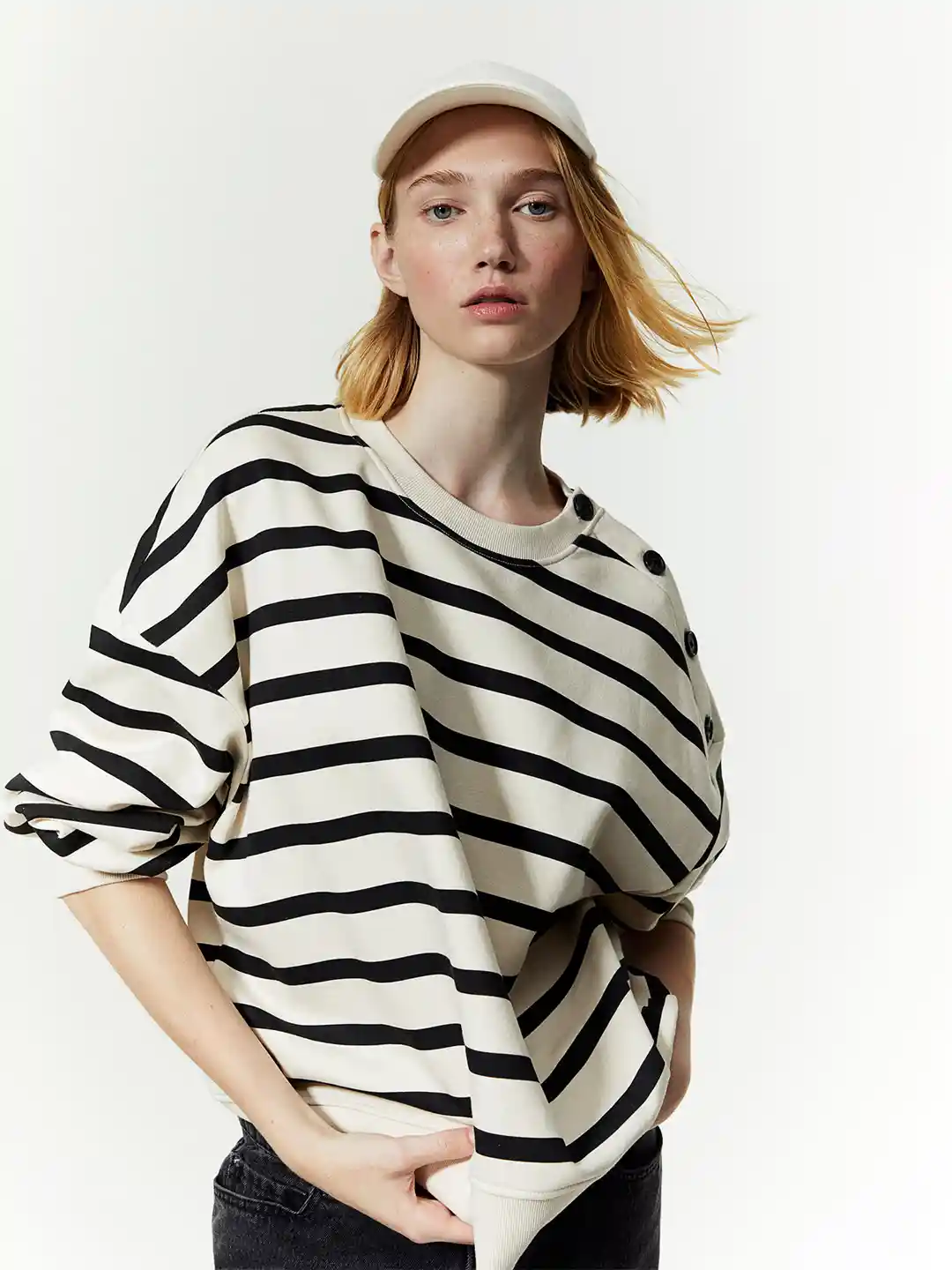 Buy H&M Button Detail Sweatshirt Sweatshirts for Women 24747894