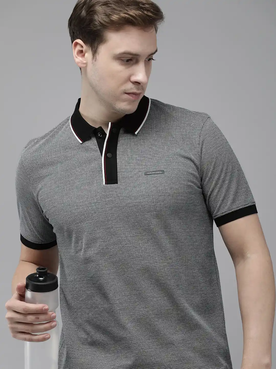 Van Heusen T Shirts On Myntra Van Heusen Slim Fit Sports T-shirt