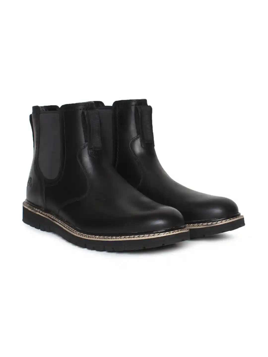 Buy Timberland Men Black Solid Leather Mid-Top BRITTON HILL