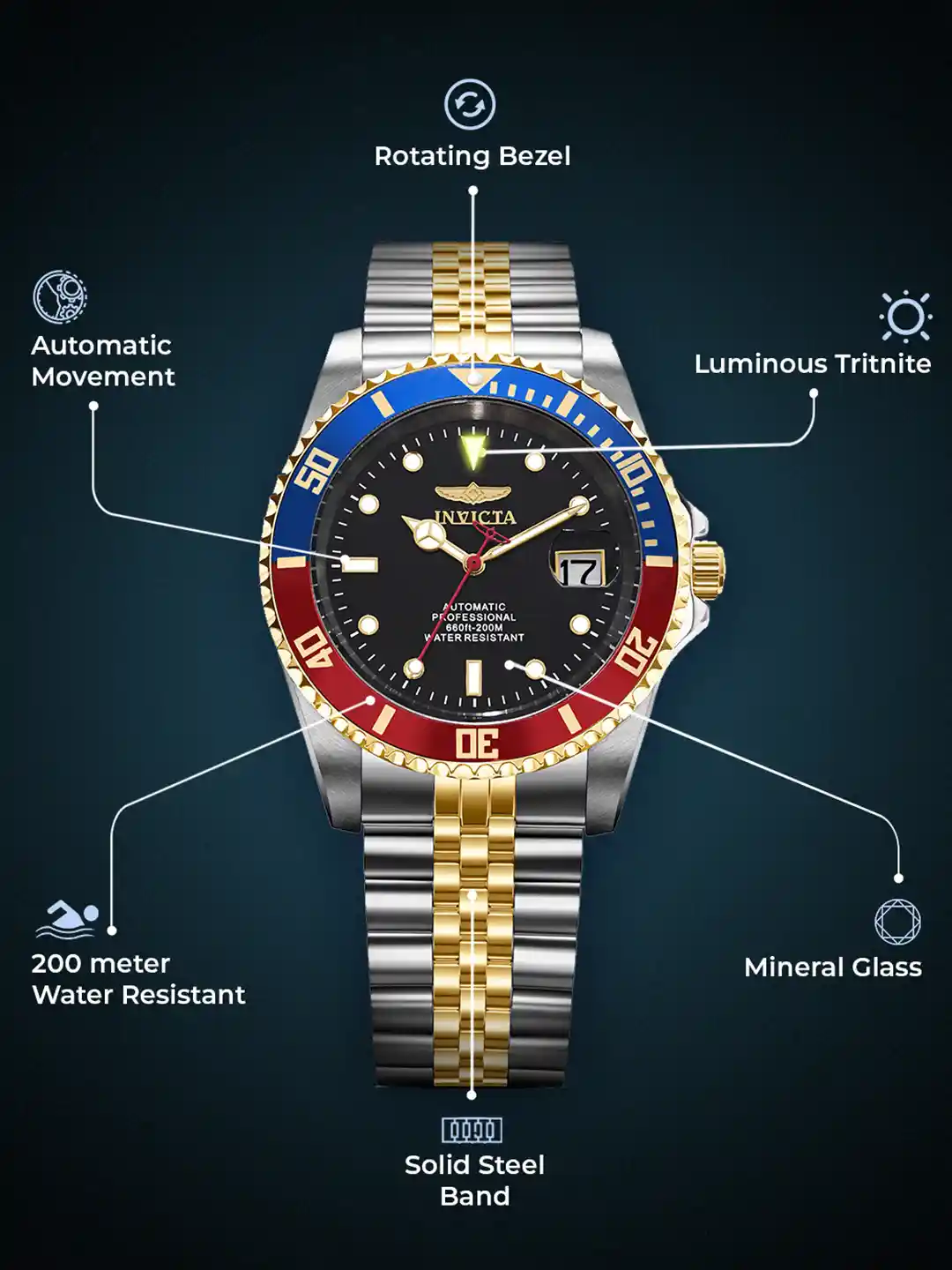 Diver Pepsi Bezel Invicta Watch Pepsi Buy Invicta Men Pro Diver
