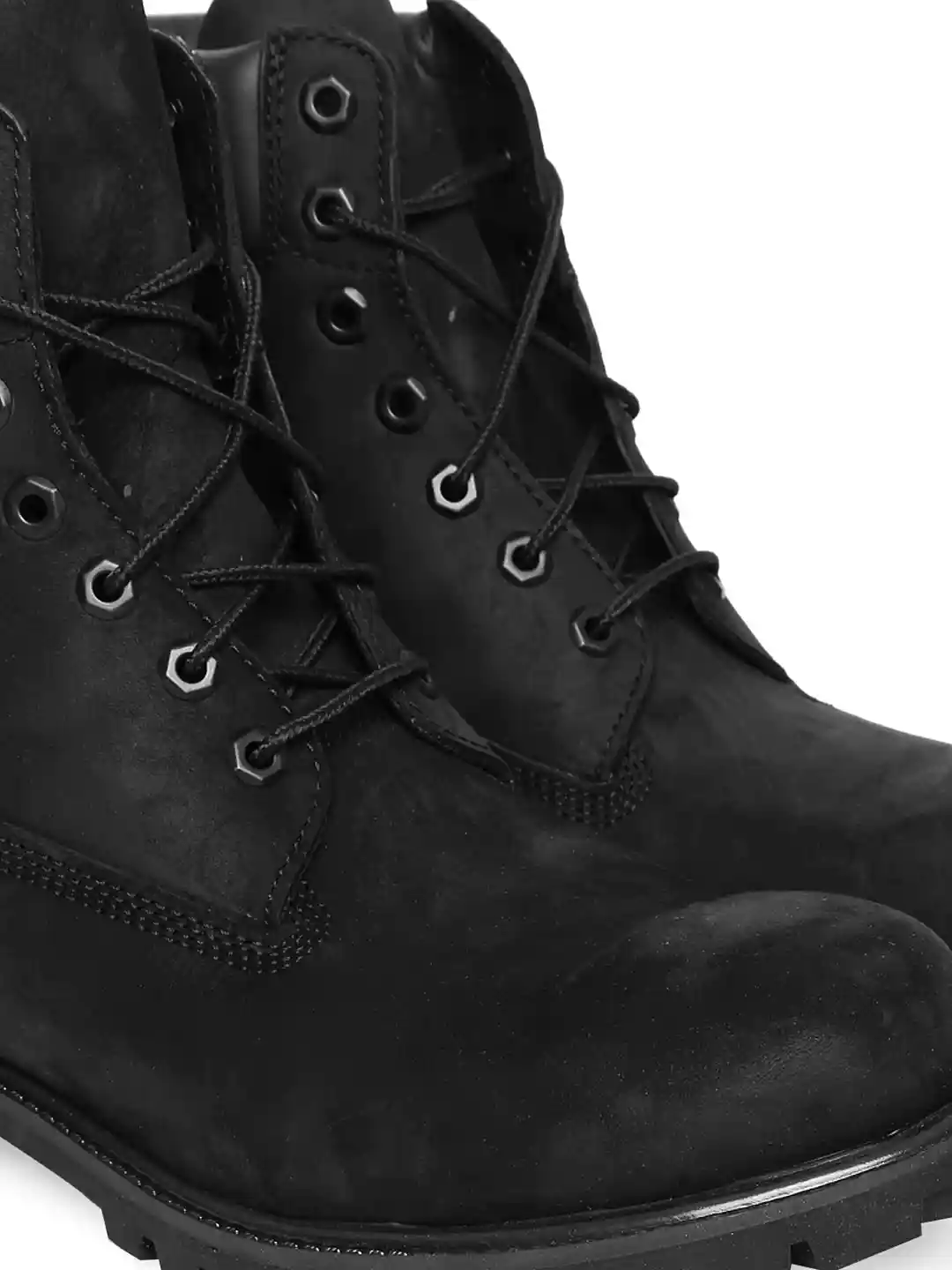 Buy Timberland Men Black AF 6IN PREM Solid Leather High-Top Flat