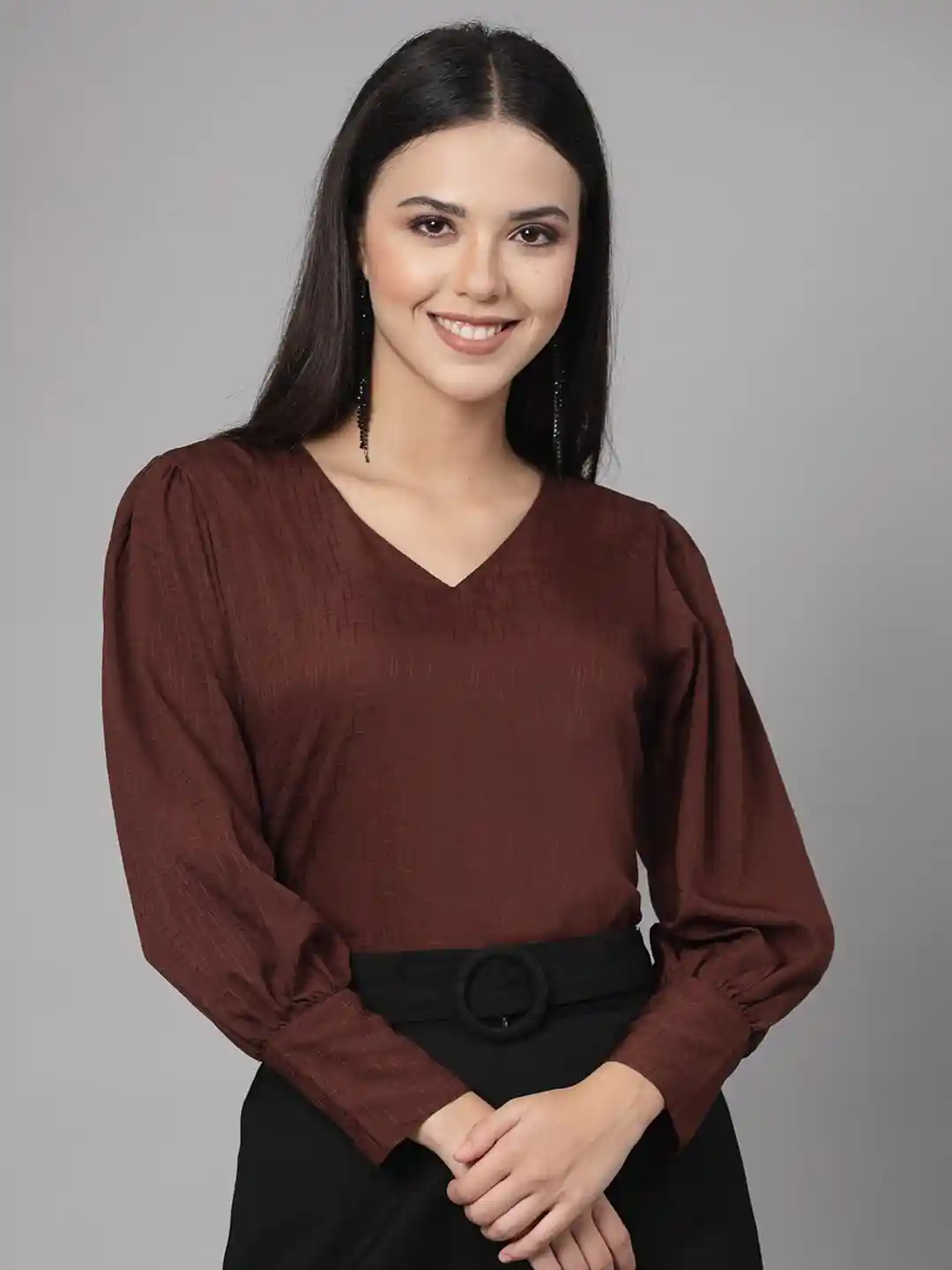 Meesho Tops For Large Women Green Color Foil Printed Pure Cotton