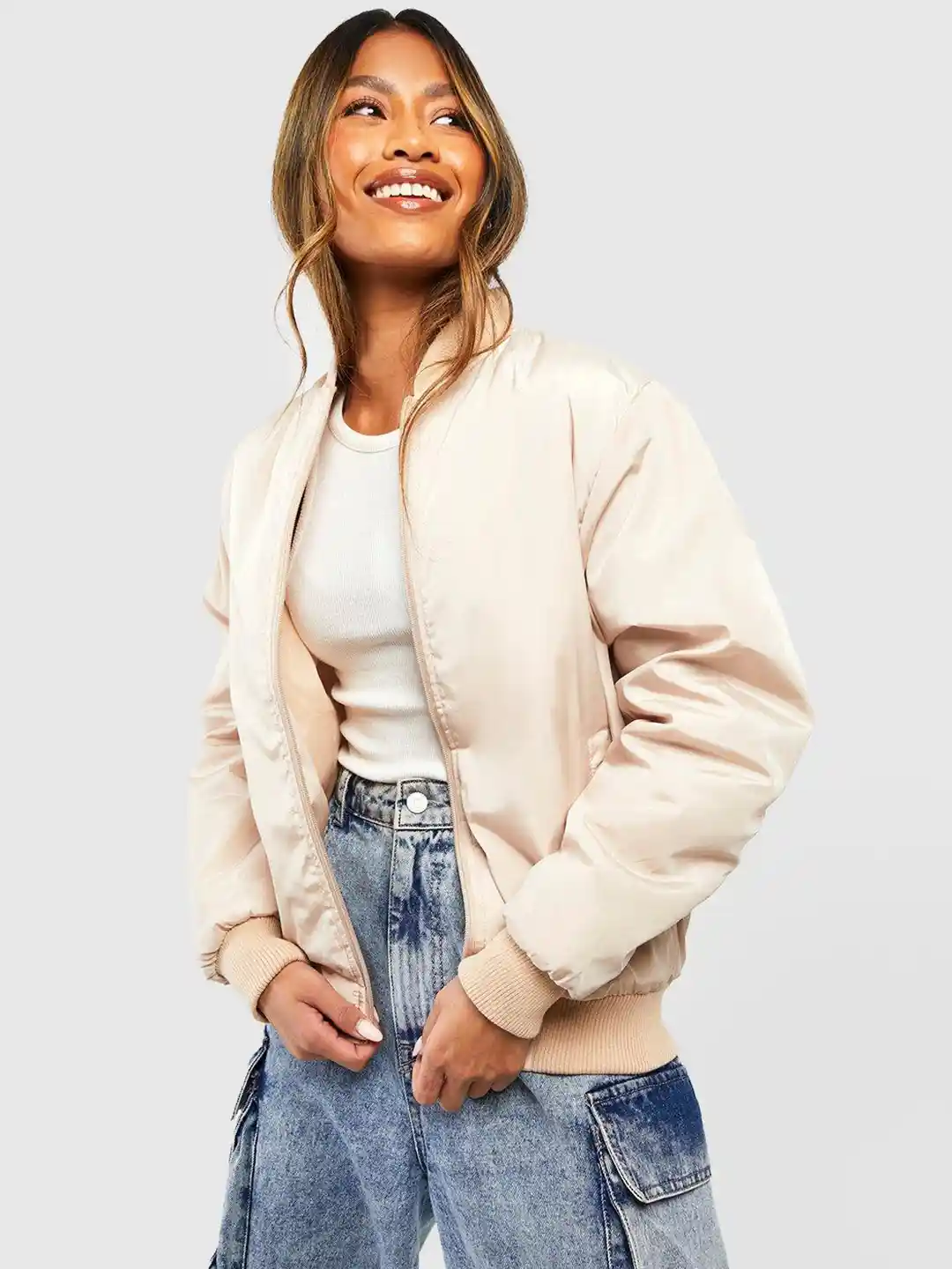 Buy Boohoo Oversized Bomber Jacket Jackets for Women 24803348