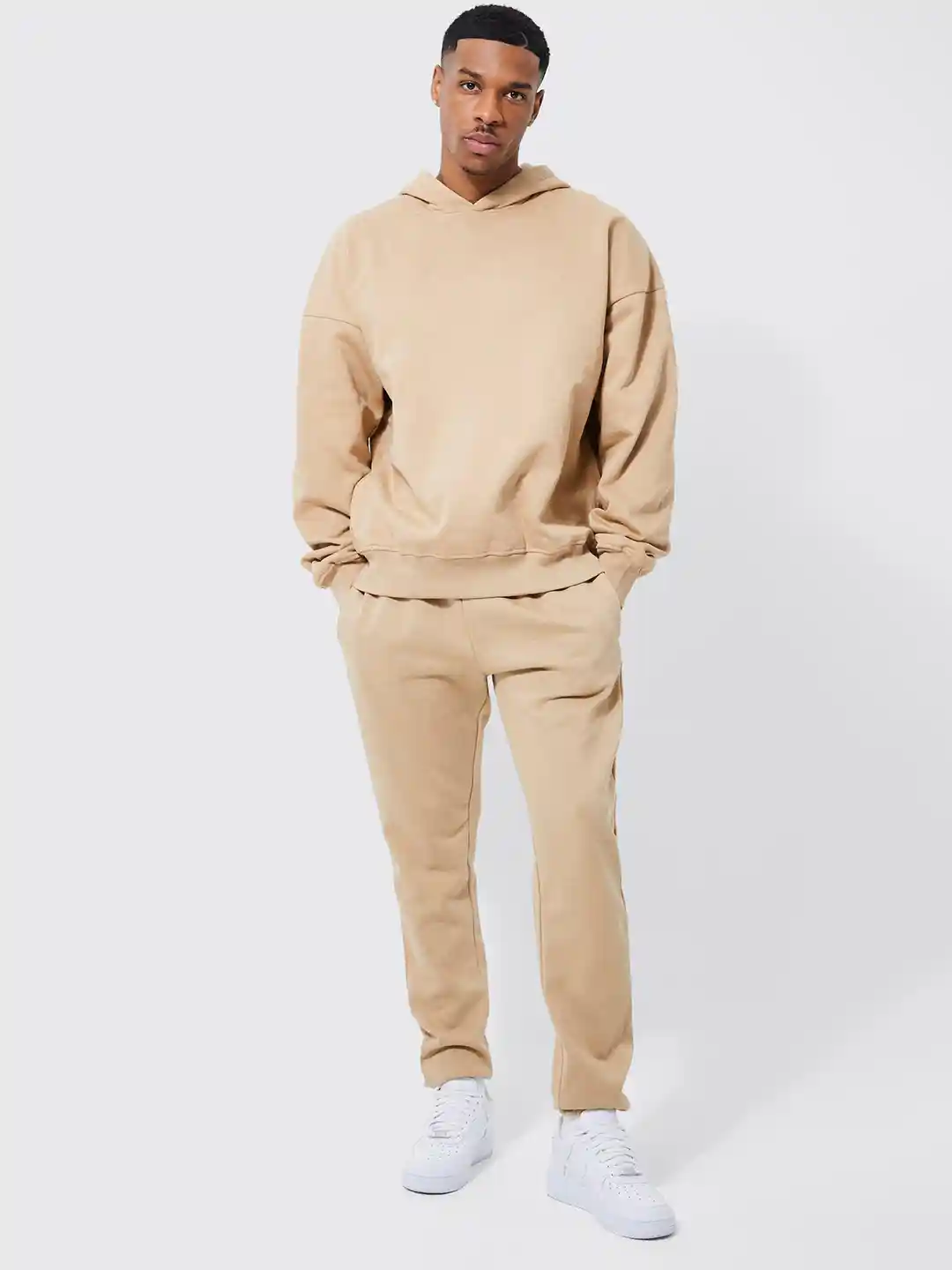 Buy boohooMAN Heavyweight Oversized Hooded Tracksuit Tracksuits