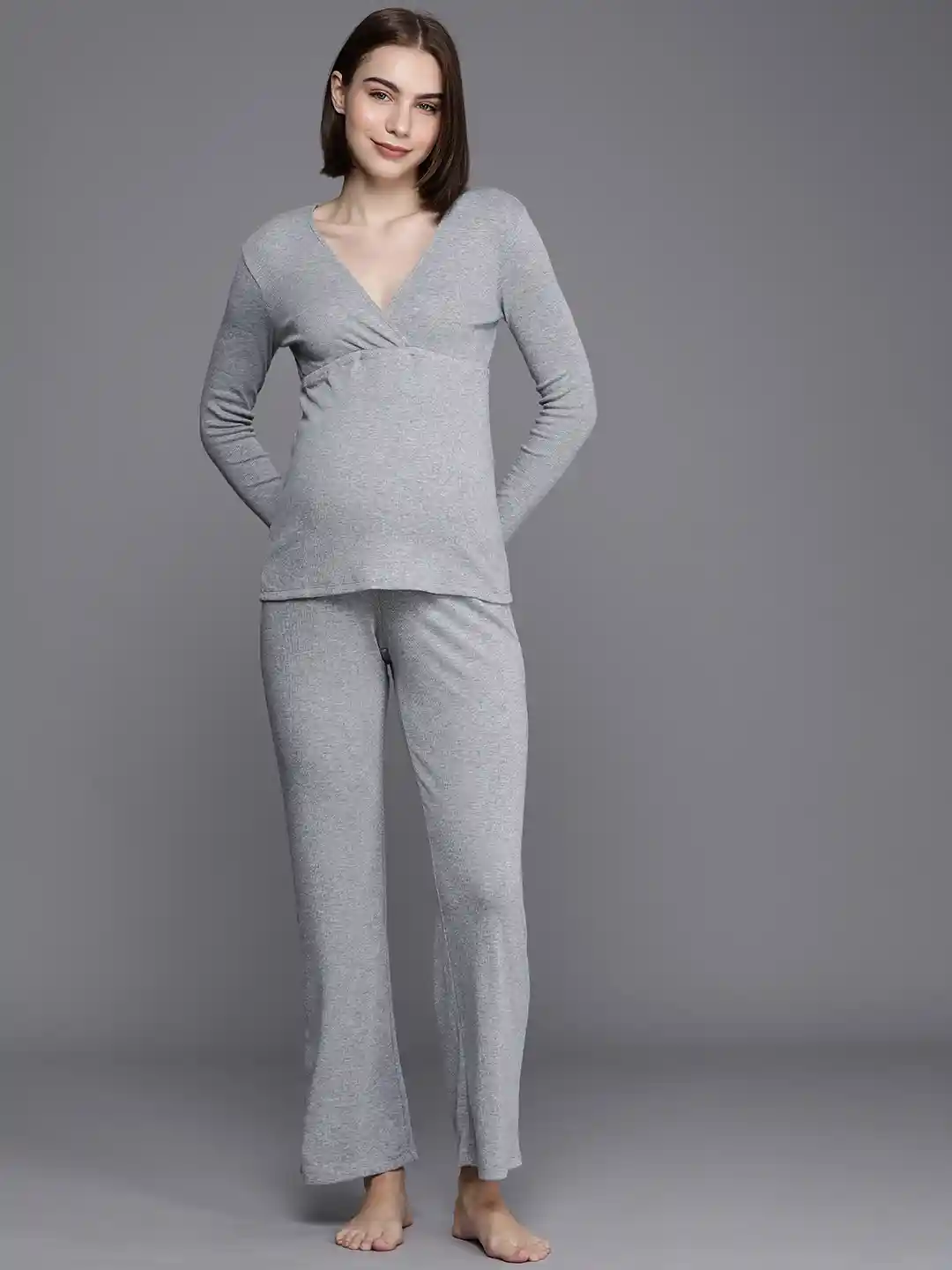 Buy women'secret Women Ribbed Pyjama Set Night suits for Women