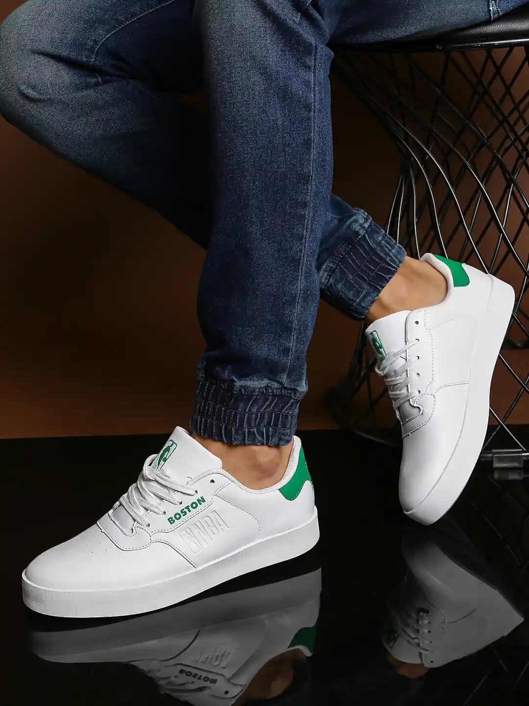 Buy NBA Boston Celtics Men White Green Sneakers Casual Shoes