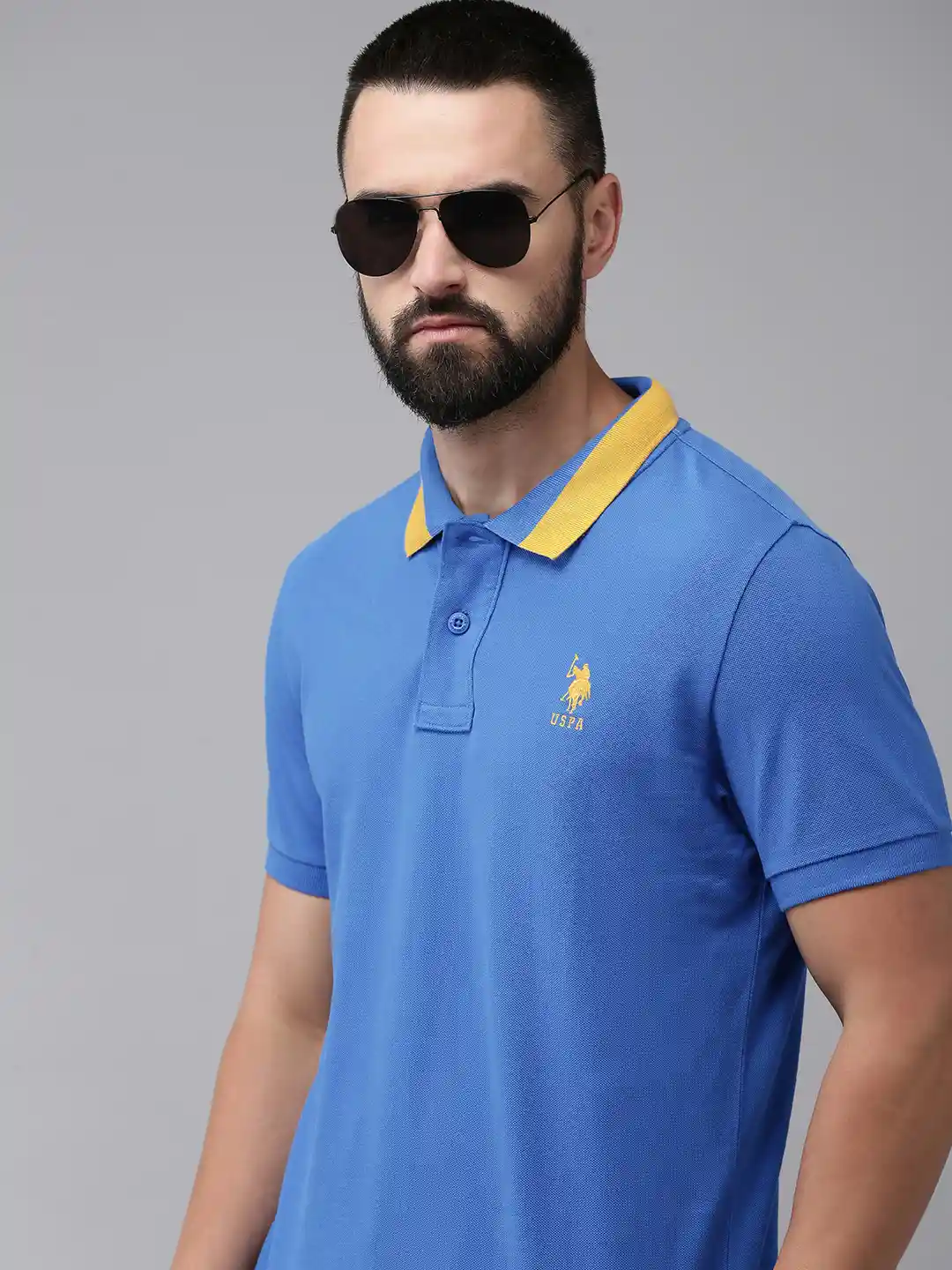 Buy Polo Men Polo Collar Pure Cotton Slim Fit T-shirt