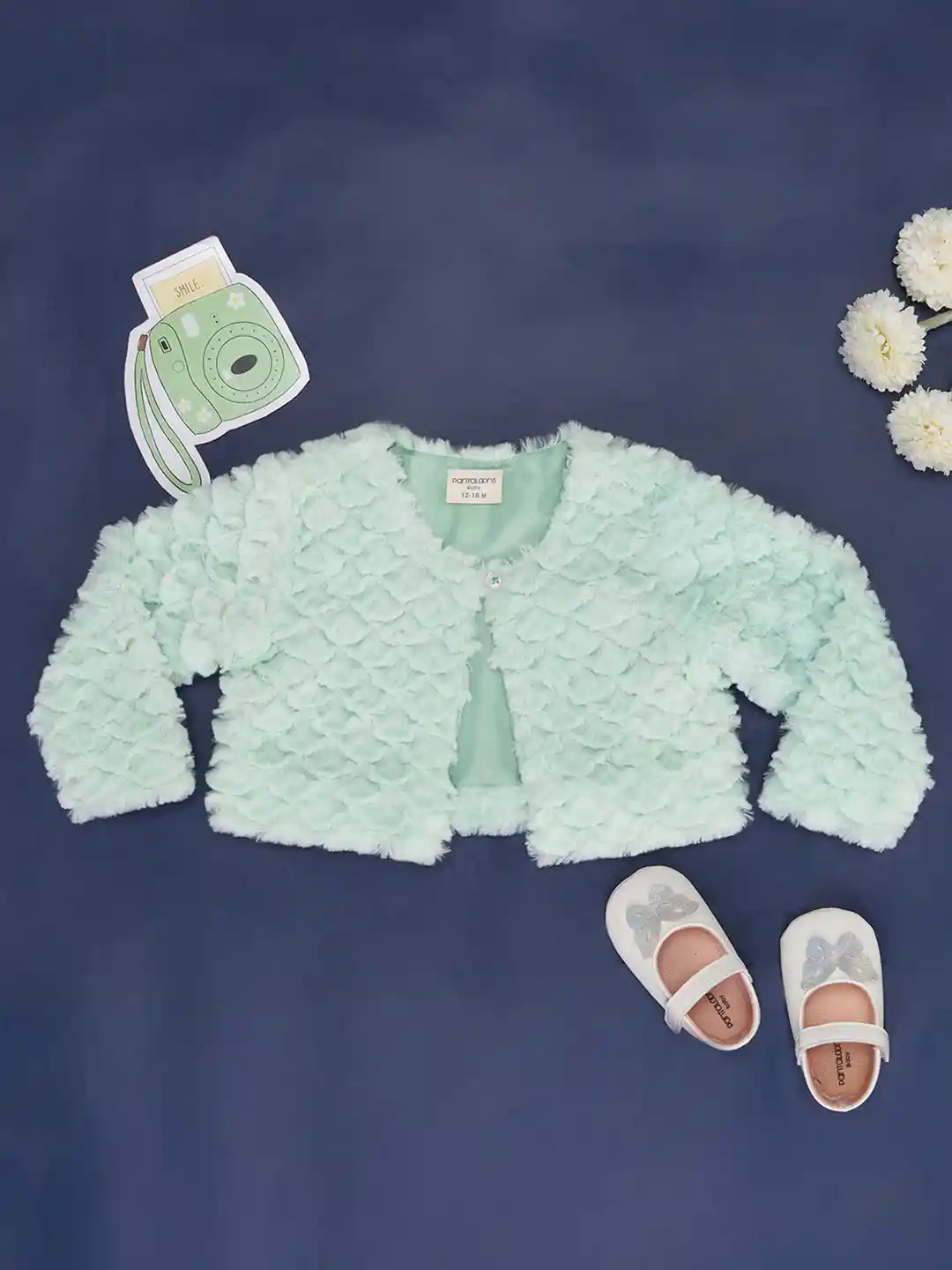 Buy Pantaloons Baby Girls Self Design Open Front Shrug Shrug for