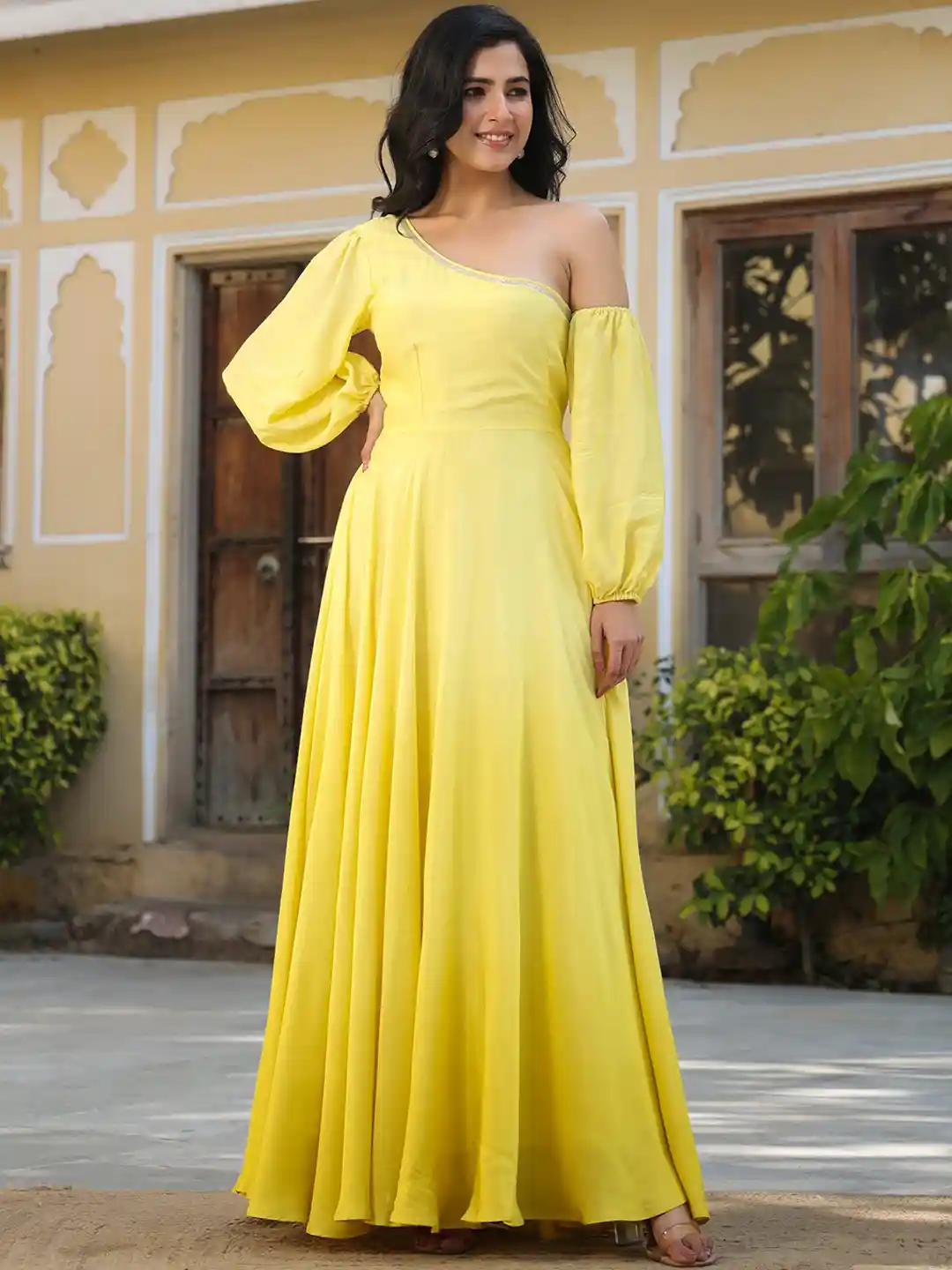 Buy Rangeelo One Shoulder Fit Flare Dress Dresses for Women