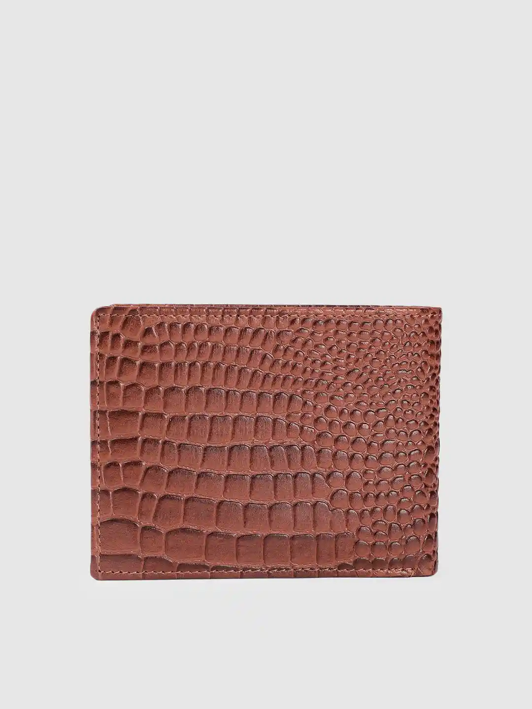 Buy Allen Solly Men Croc Textured Leather Two Fold Wallet