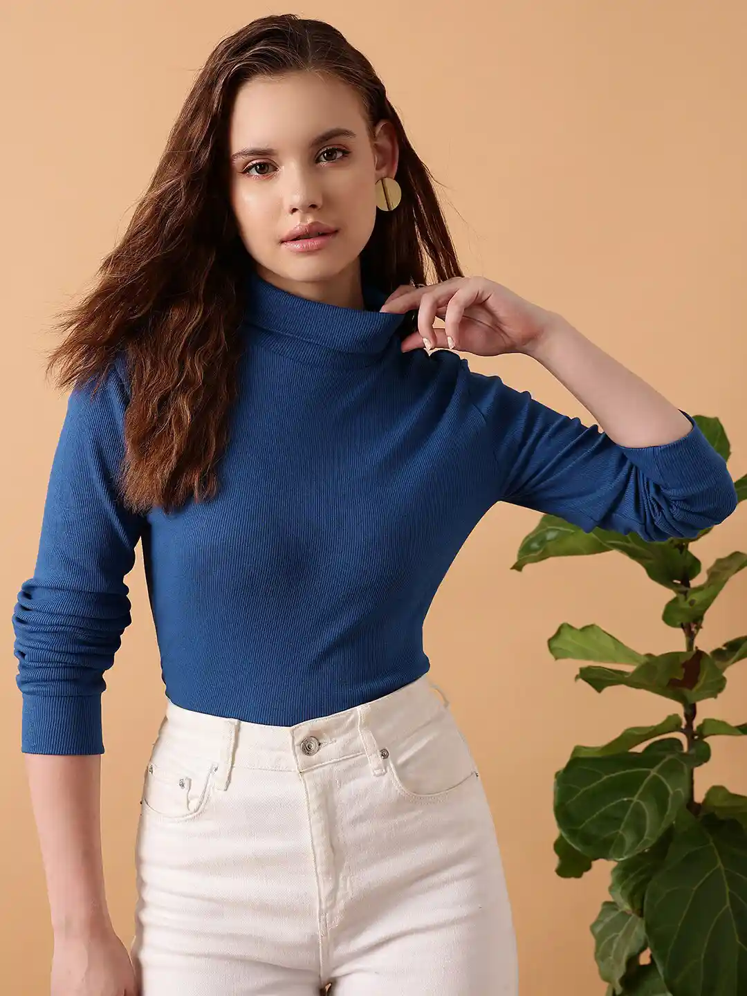 Buy STREET High Neck Long Sleeves Top Tops for Women 24912592