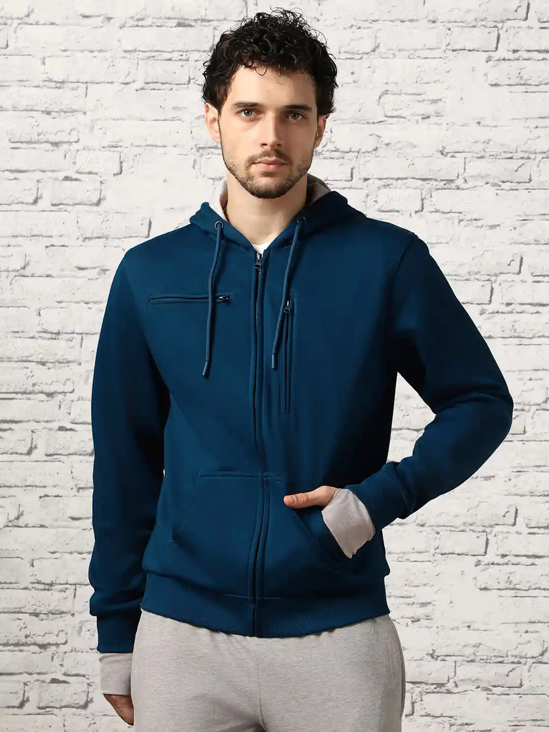 Nobero Men Multi-Feature Travel Hoodie