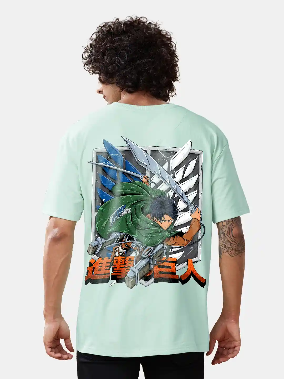 Buy Crazymonk Unisex Anime Levi Ackerman Printed Oversized Cotton