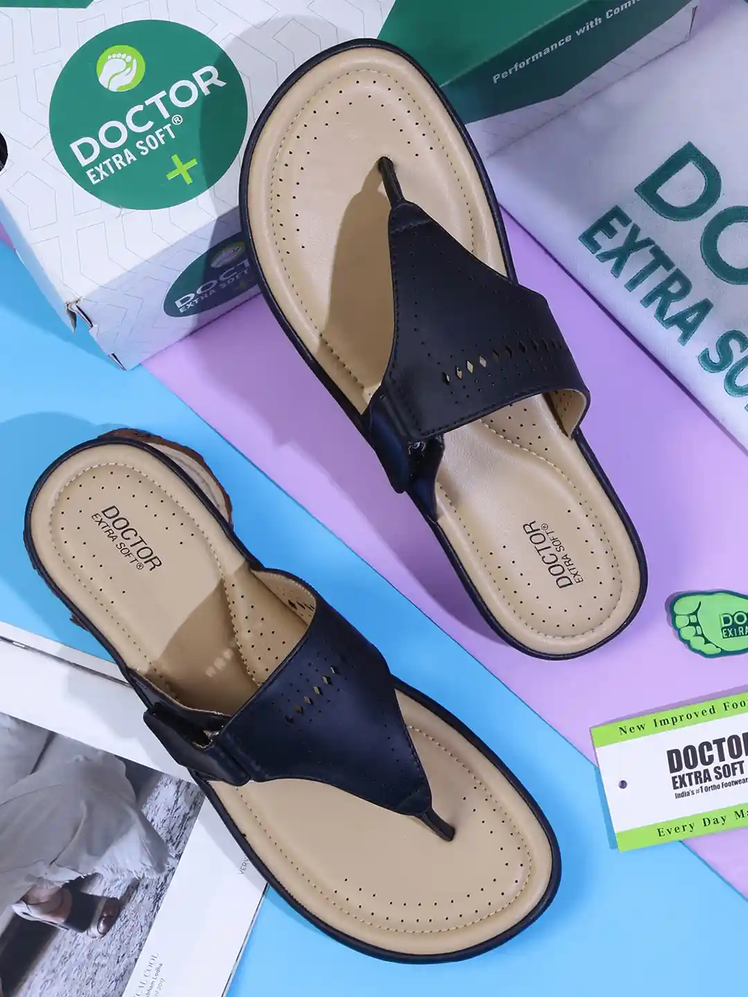 DOCTOR EXTRA SOFT Women Memory Foam Stylish Slippers