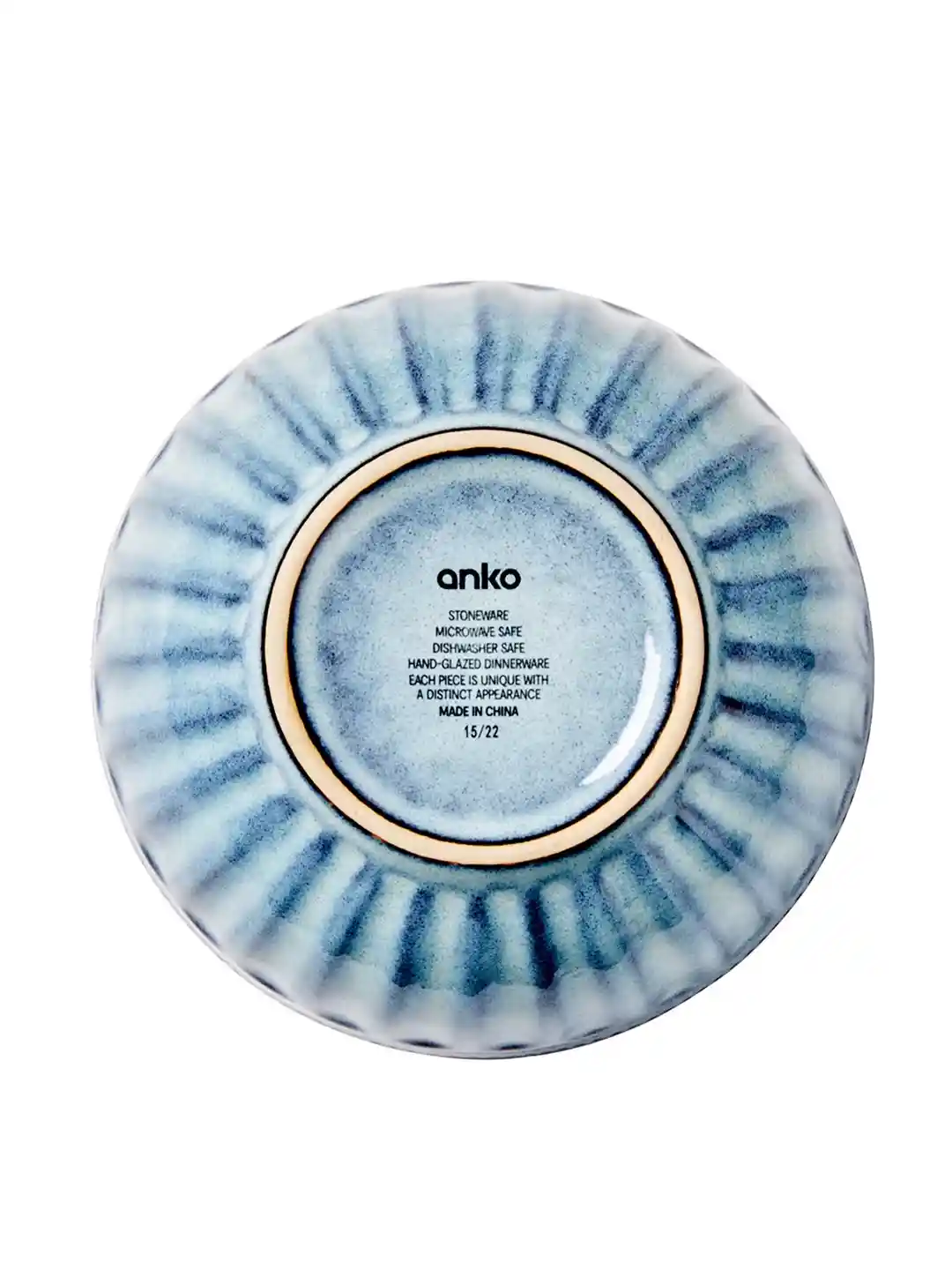 Buy Anko Blue Pieces Textured Stoneware Glossy Bowls Bowl for