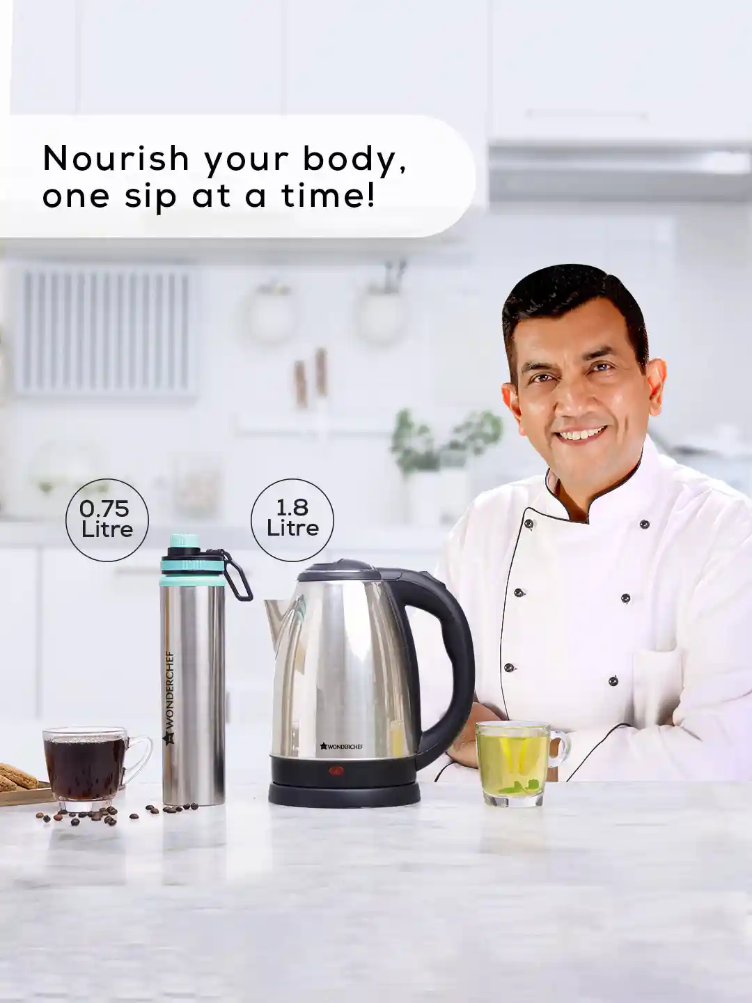 Buy Wonderchef Electric Kettle With Stainless Steel Water Bottle