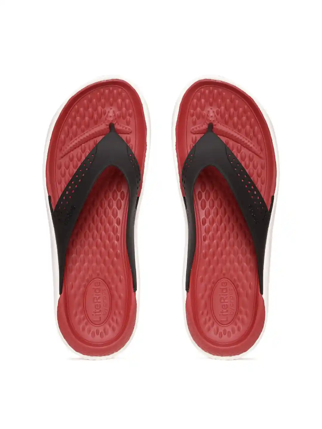 Buy Crocs Literide Men Black Red Solid Thong Flip-Flops Flip