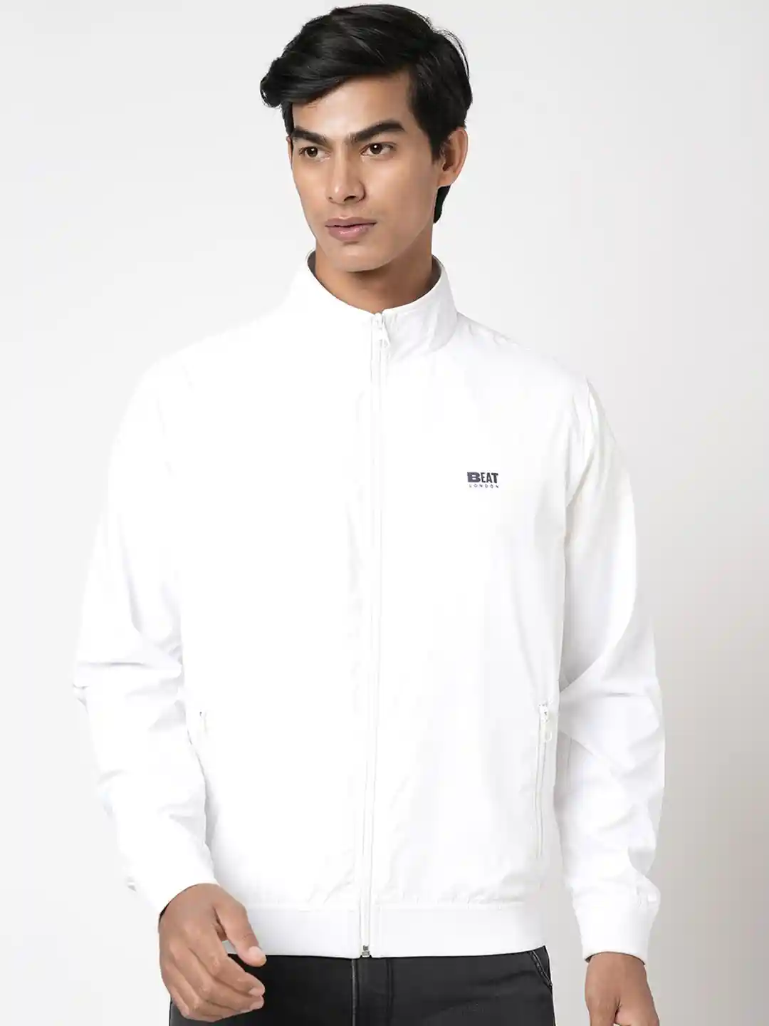BEAT LONDON by PEPE JEANS Men White Lightweight Bomber Jacket