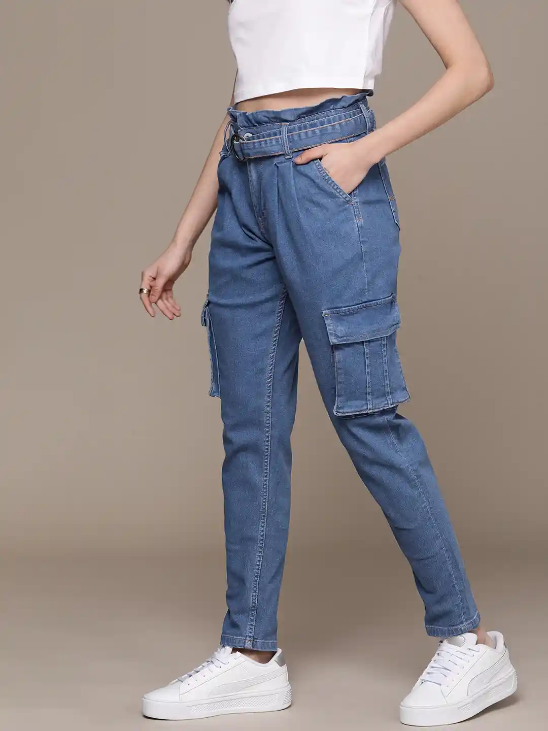 Buy The Roadster Lifestyle Women Mom Fit Stretchable Cargo